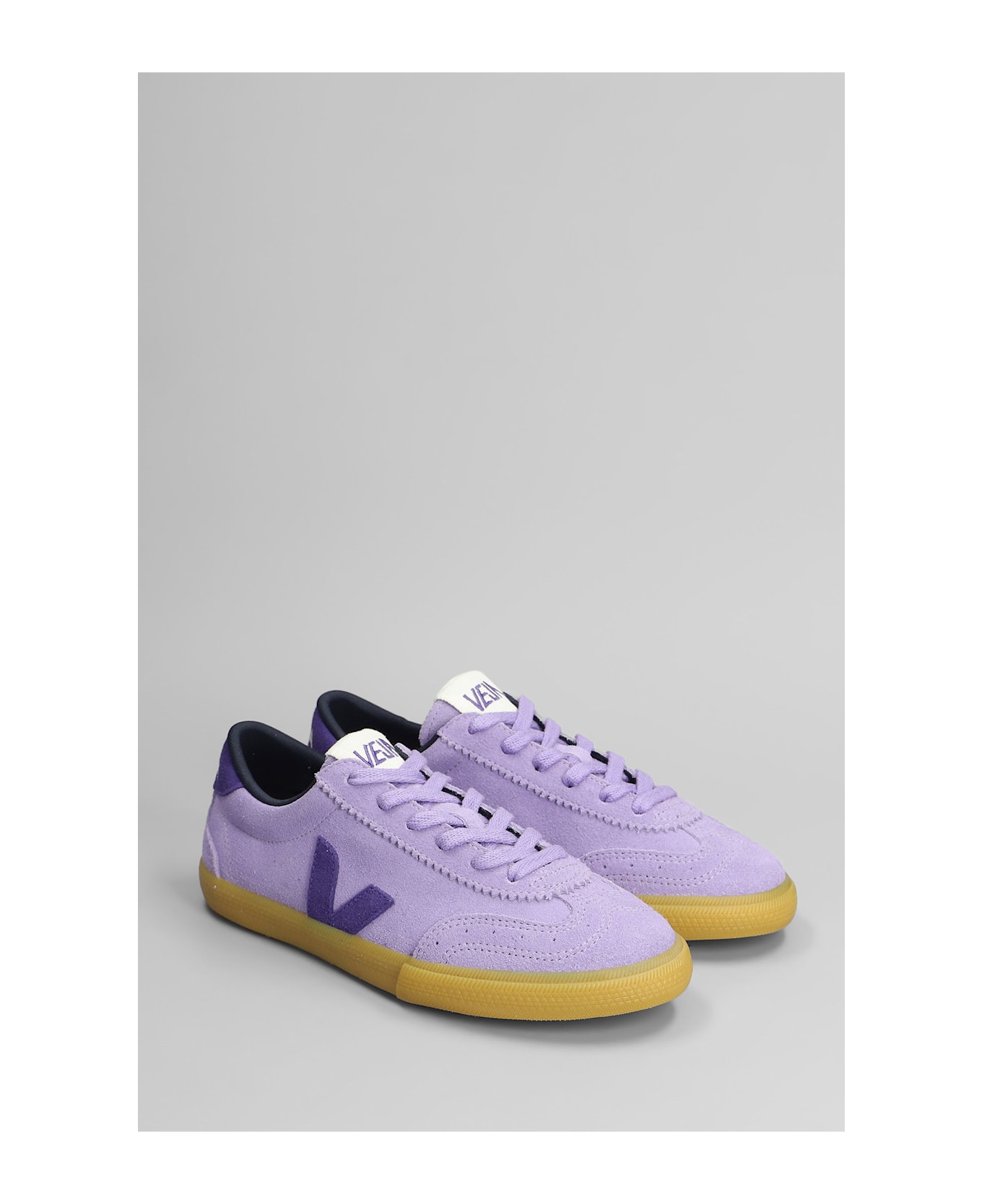 Veja Volley Sneakers In Viola Suede - Viola