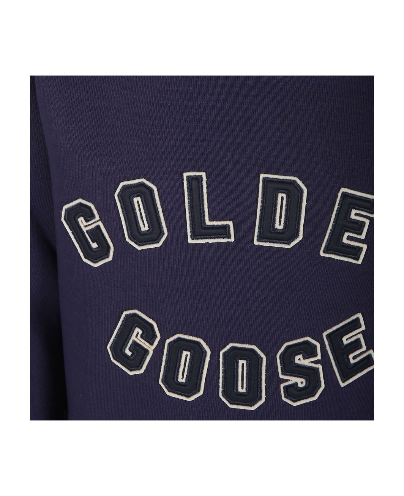 Golden Goose Blue Sweatshirt For Boy With Logo - ECLIPSE  