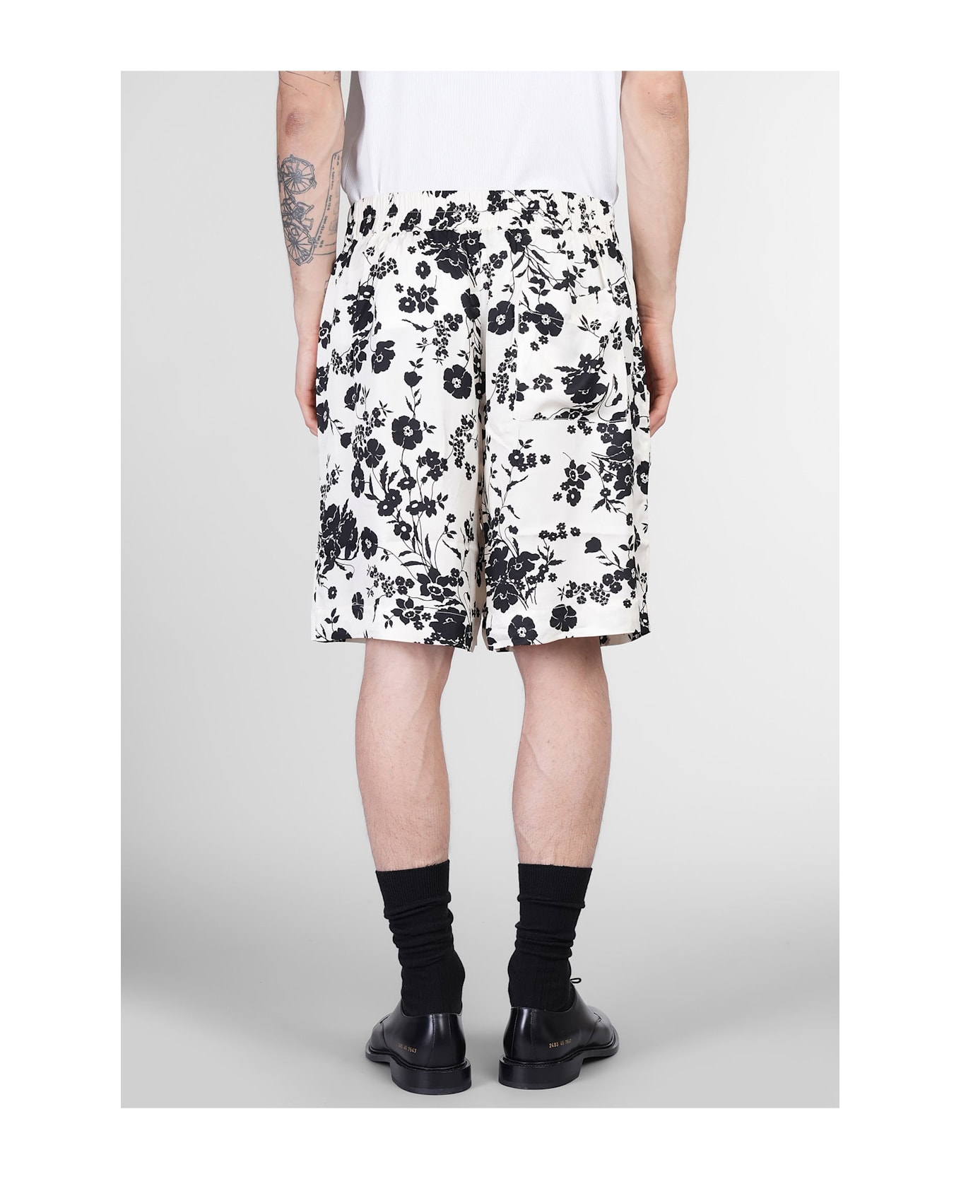 Laneus Shorts In Beige Viscose - beige