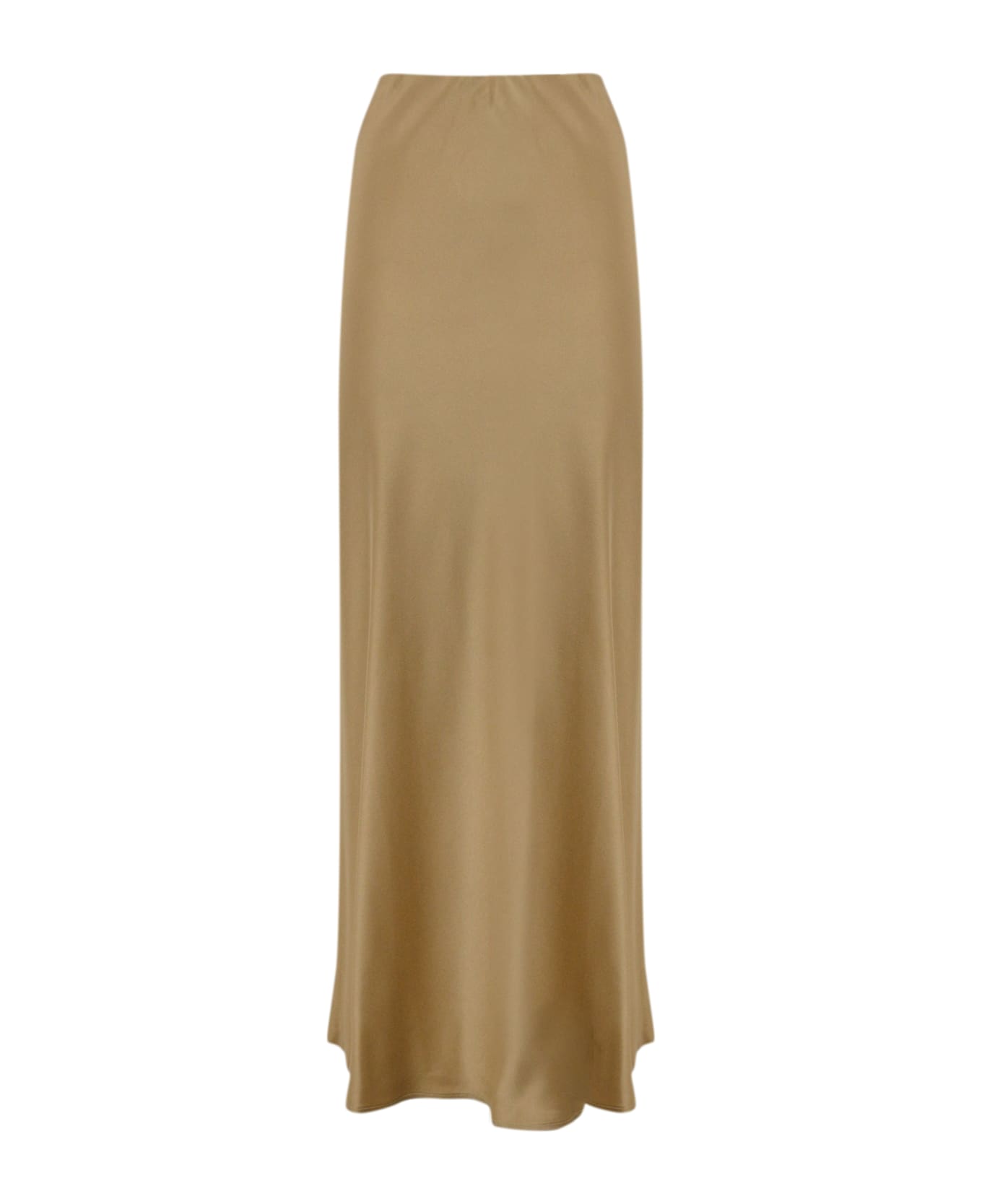 Liviana Conti Long Satin Skirt - Orzo