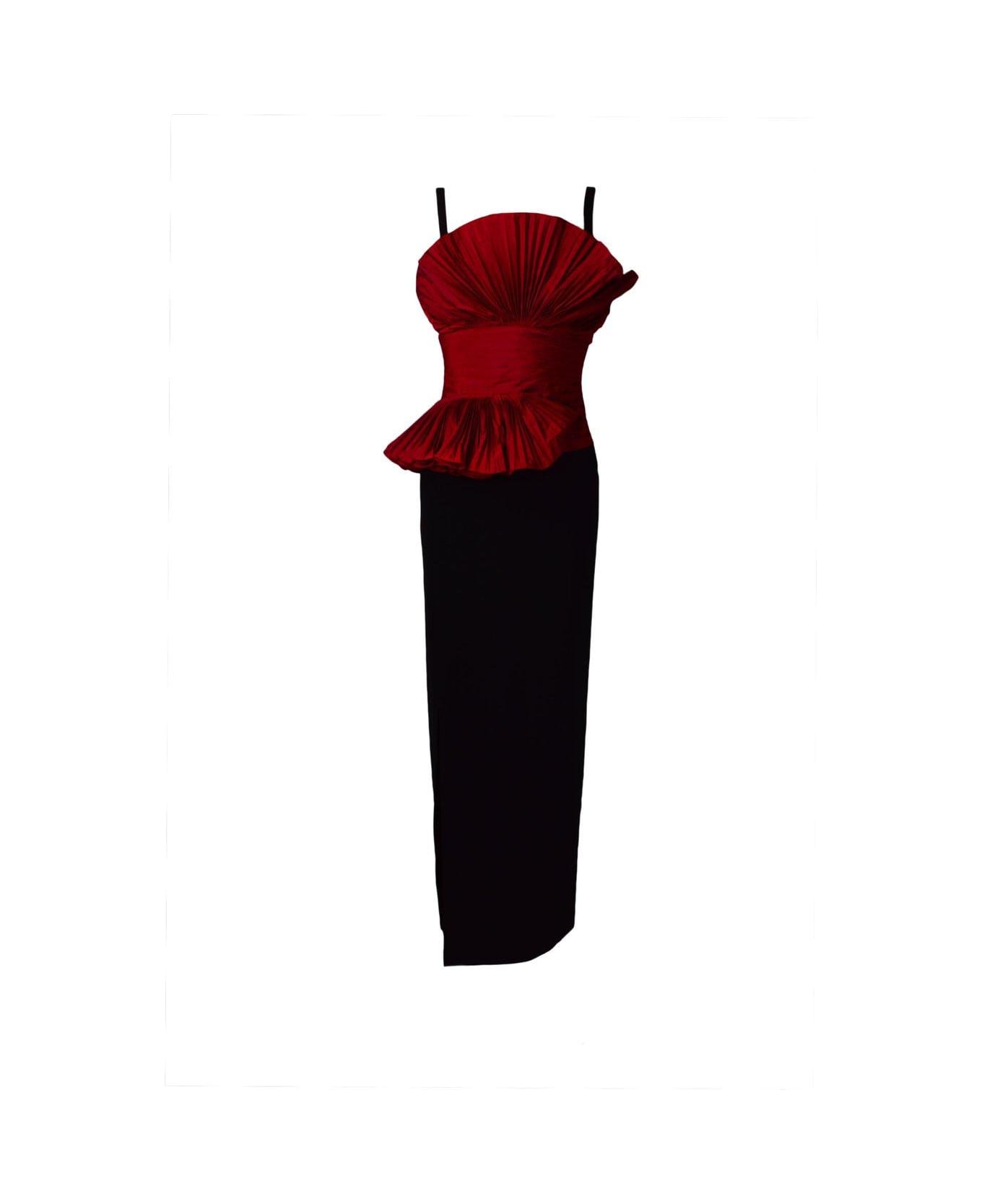 Elie Saab Slit Detailed Sleeveless Dress - Red ワンピース＆ドレス