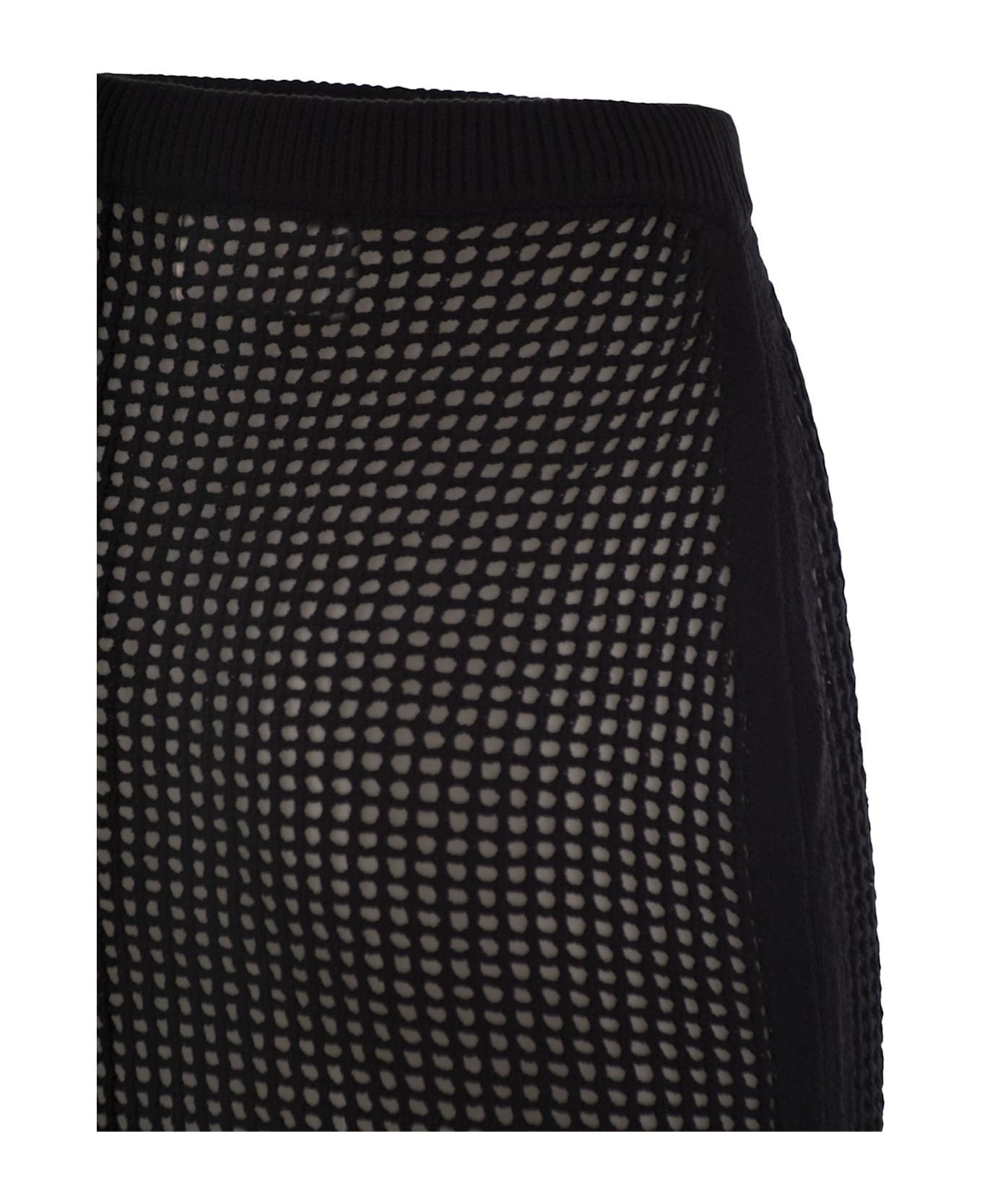 MC2 Saint Barth Darline - Crochet Midi Skirt - Black