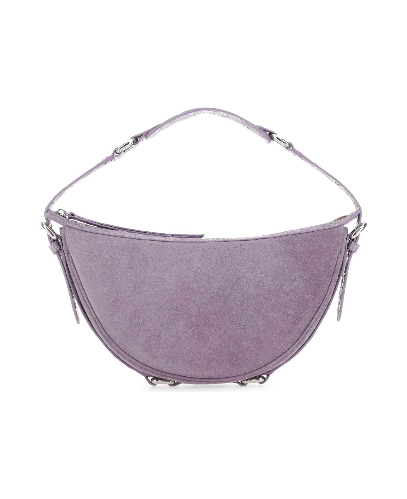BY FAR Purple Suede Gib Shoulder Bag - Purple