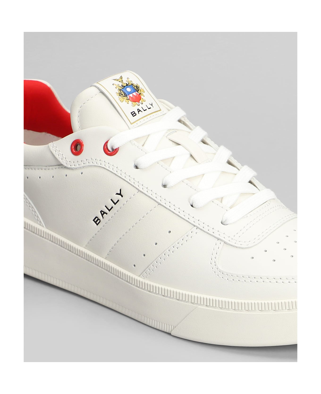 Bally Roar Sneakers In White Leather - white