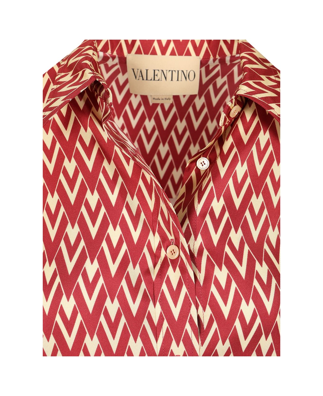 Valentino Toute La V Twill Shirt - Red