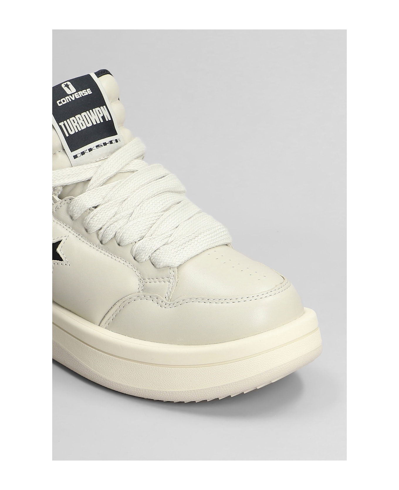 DRKSHDW Turbowpn Ox Sneakers In Grey Leather - grey