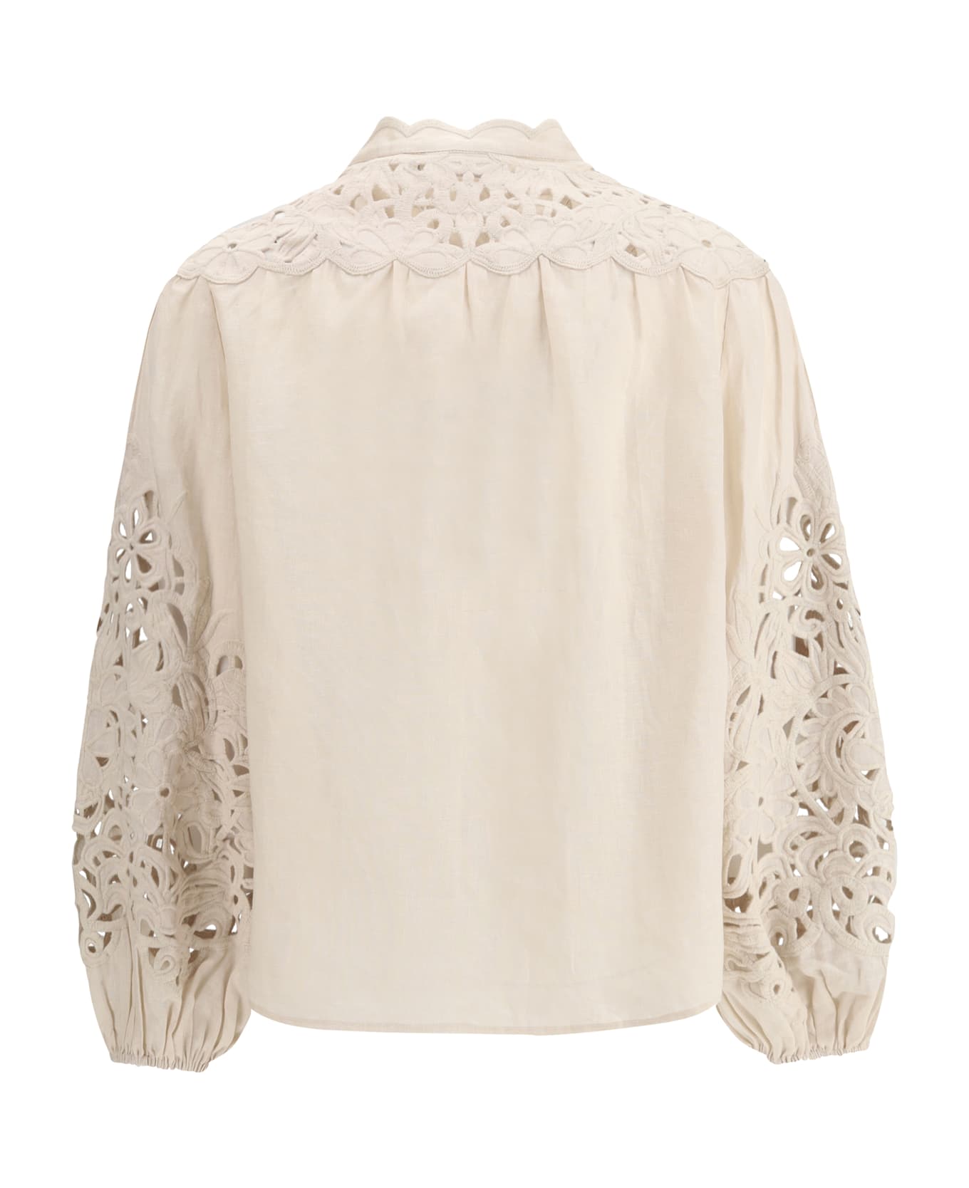 Zimmermann Wylie Embroidered Blouse - Cream