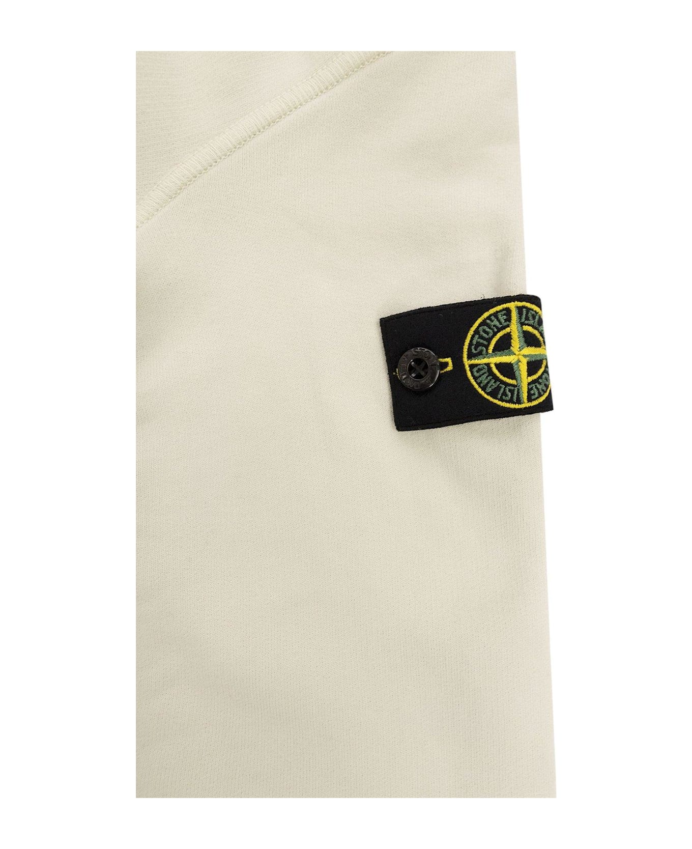 Stone Island Compass Patch Zip-up Hoodie - BLACK