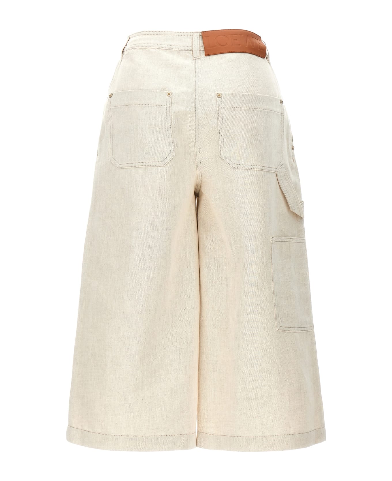 Loewe Cropped Workwear Trousers - Beige