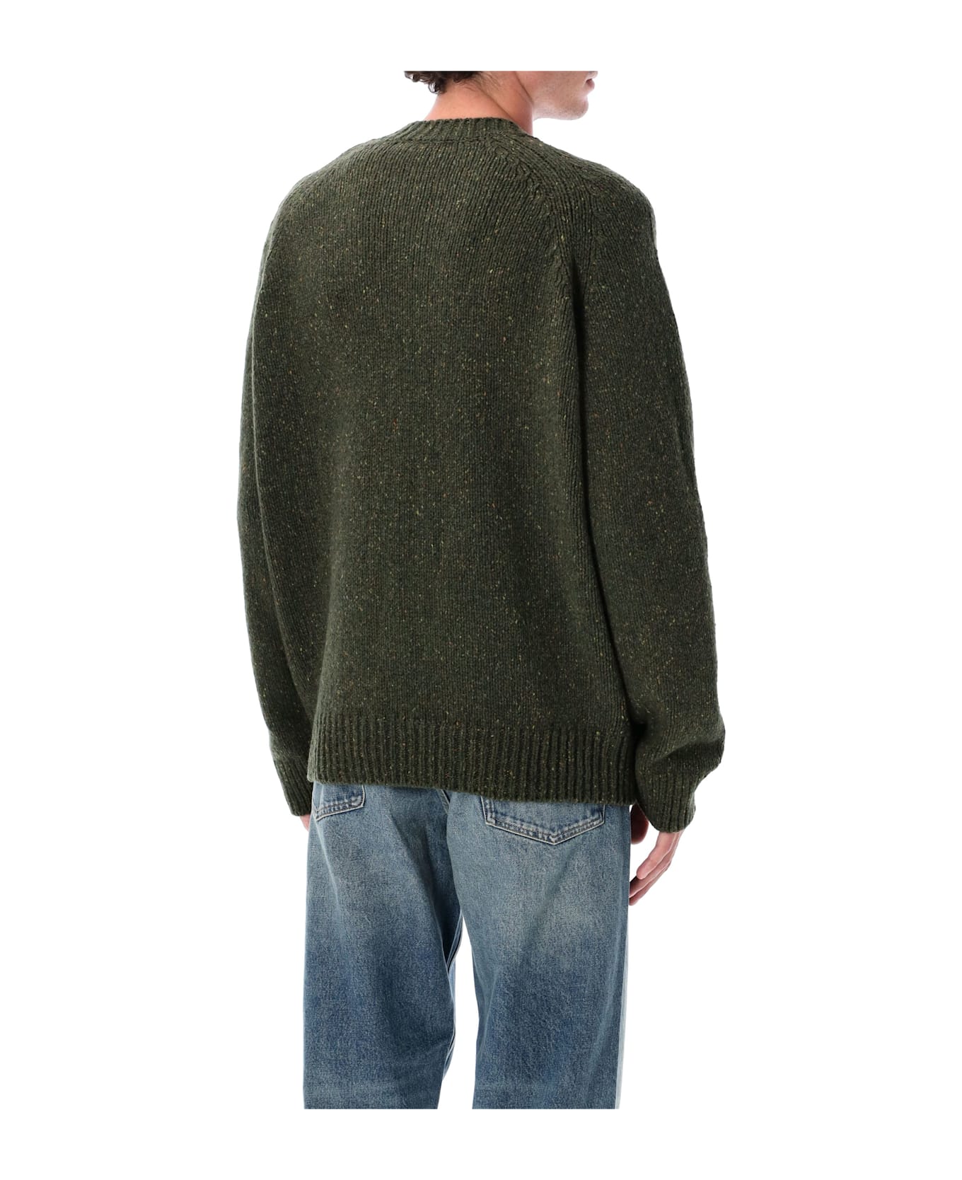 A.P.C. Harris Crewneck Wool Jumper - DK GREEN