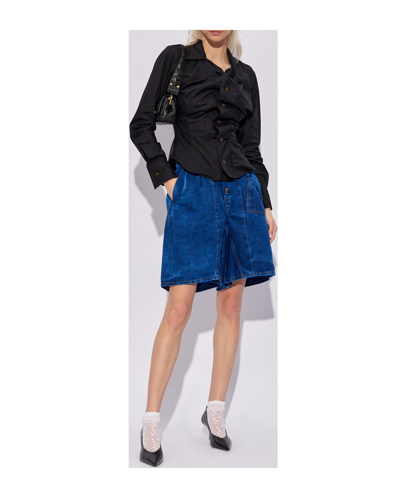 Vivienne Westwood 'drunken' Cotton Shirt - BLACK