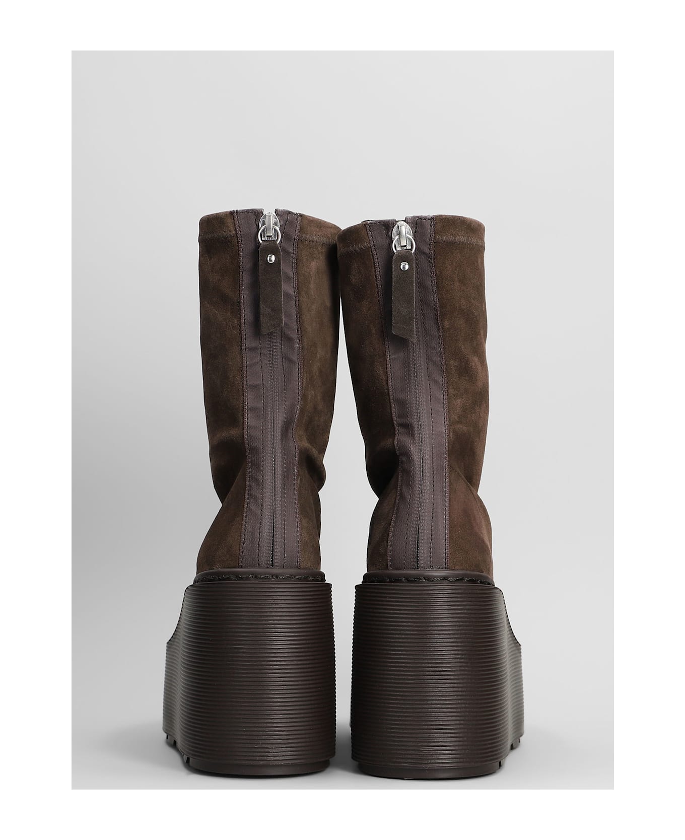 Vic Matié Magnifico 350 High Heels Ankle Boots In Brown Suede - brown