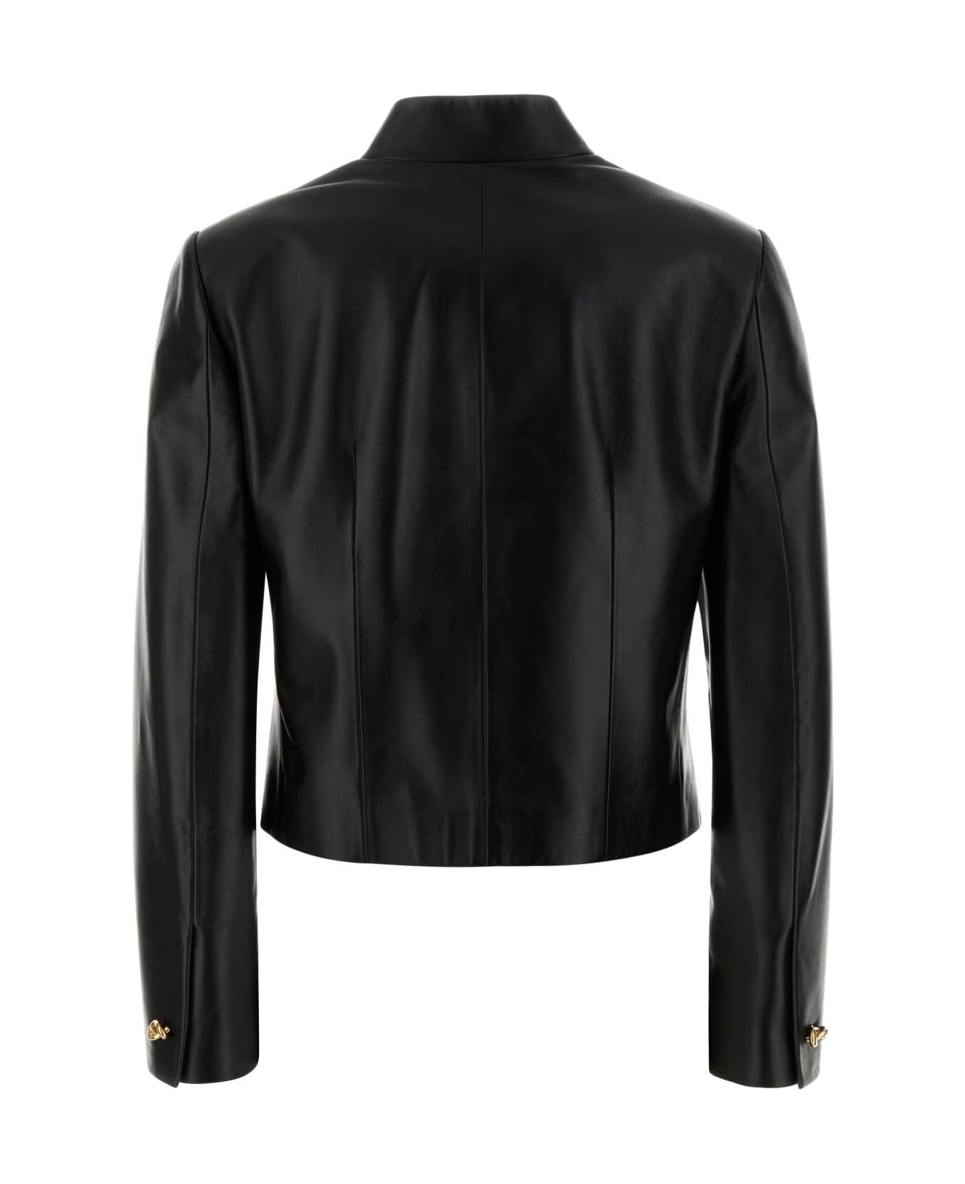 Bottega Veneta Black Leather Jacket - BLACK