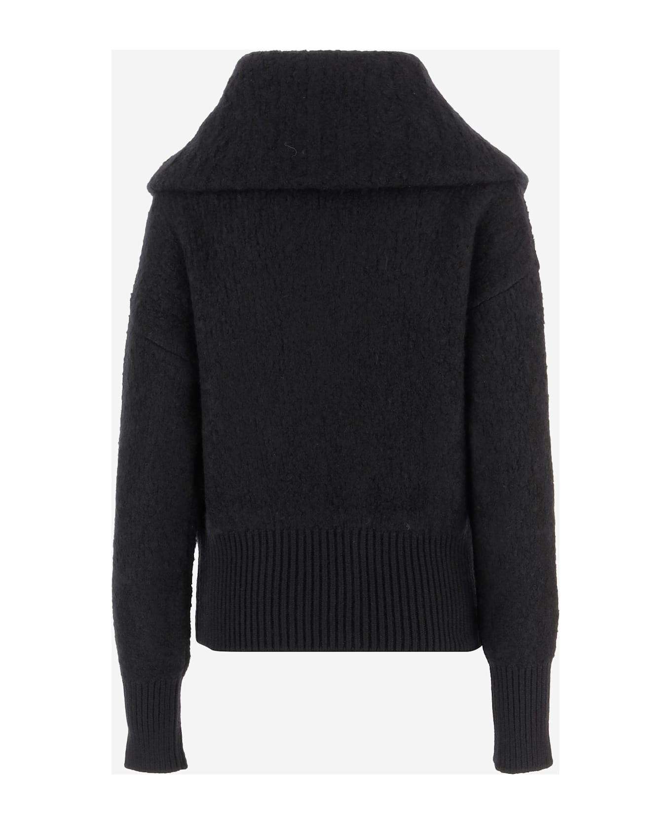 Sa Su Phi Teddy Jacket In Cashmere Blend - Black