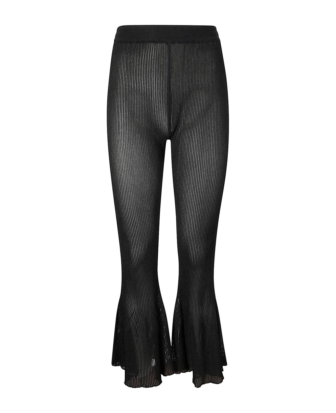 CFCL Hypha Lucent Tight Flare Pants - BLACK