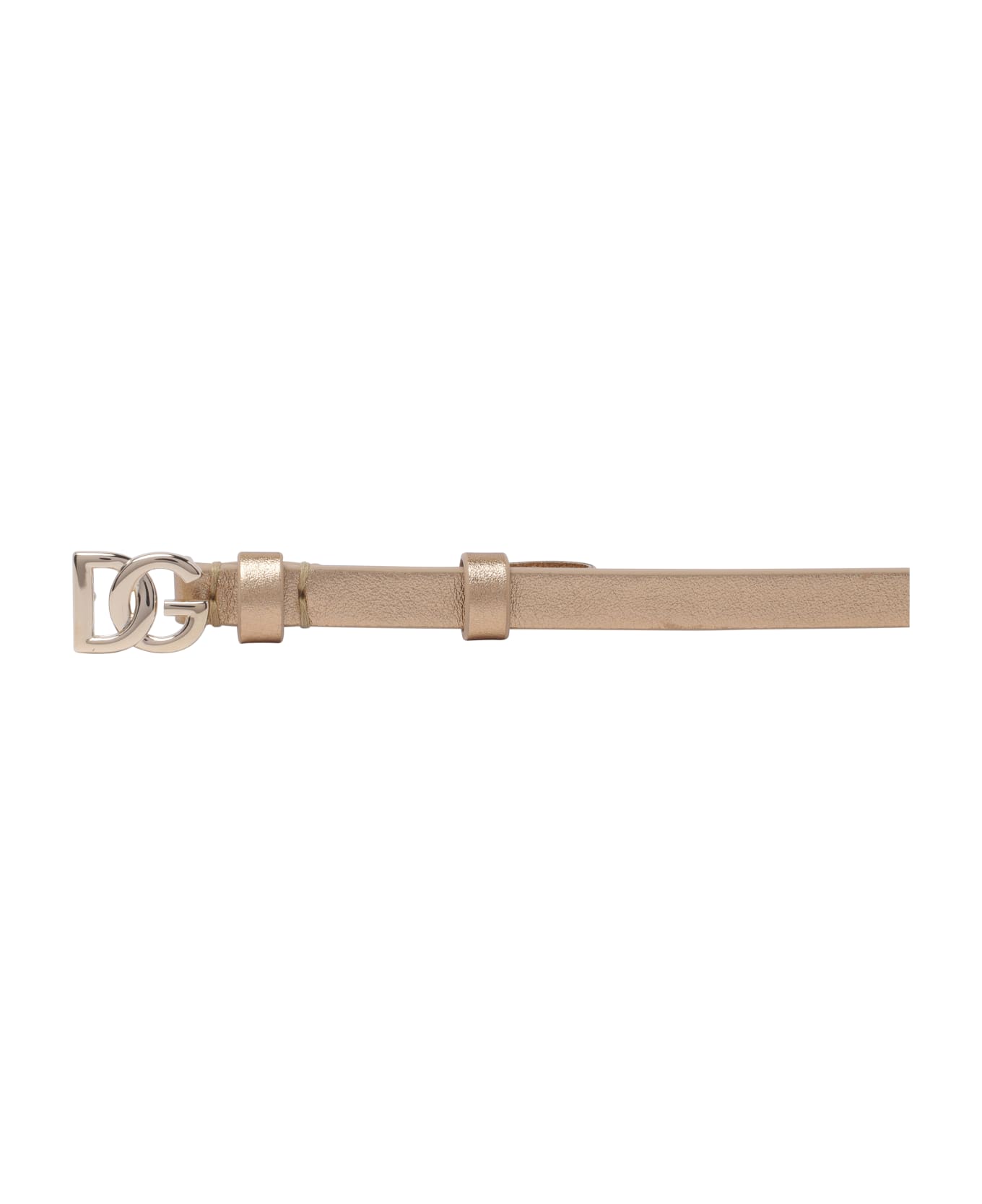 Dolce & Gabbana Dg Logo Belt - Golden