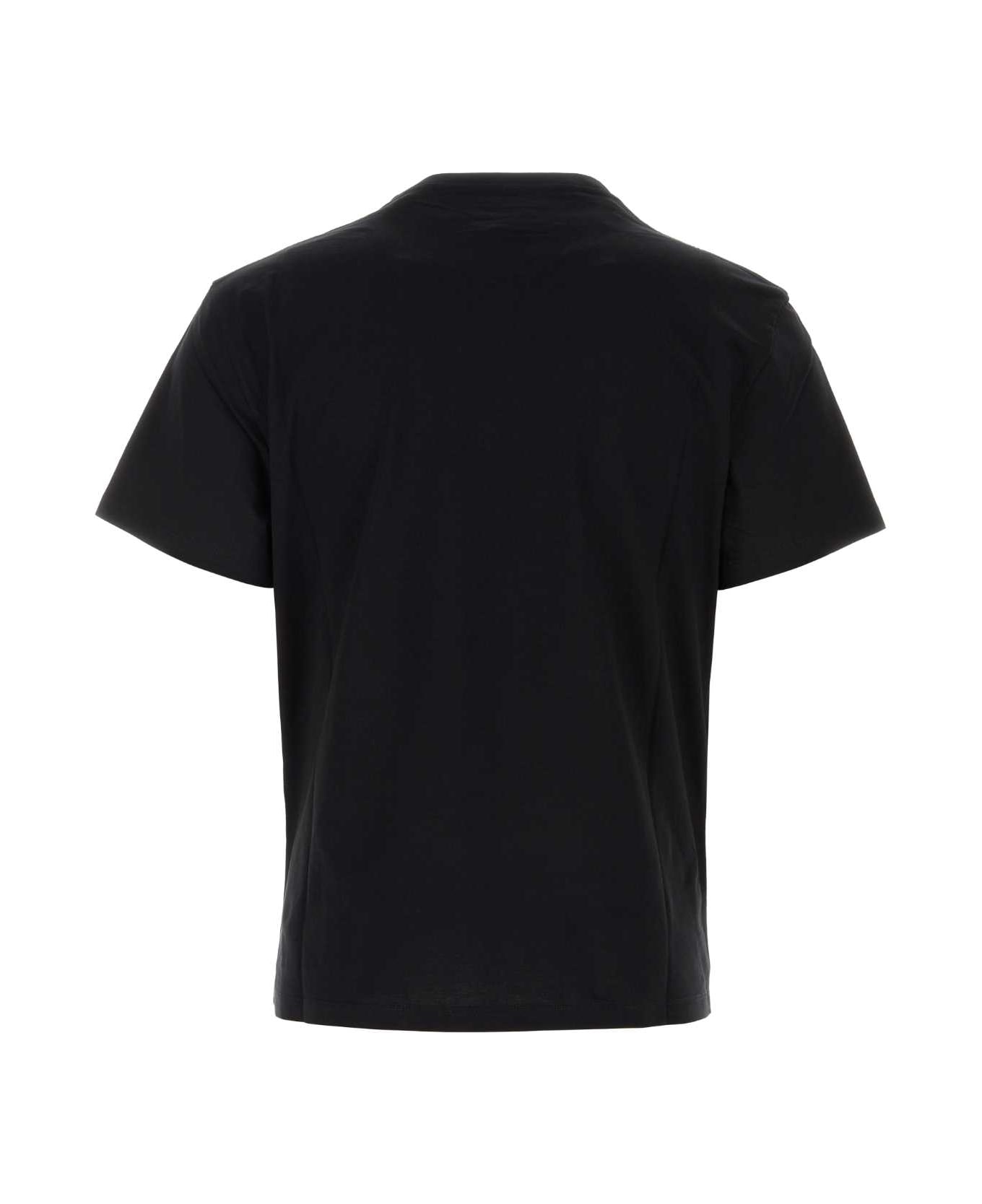 Alexander McQueen Black Cotton T-shirt - BLACKRED シャツ