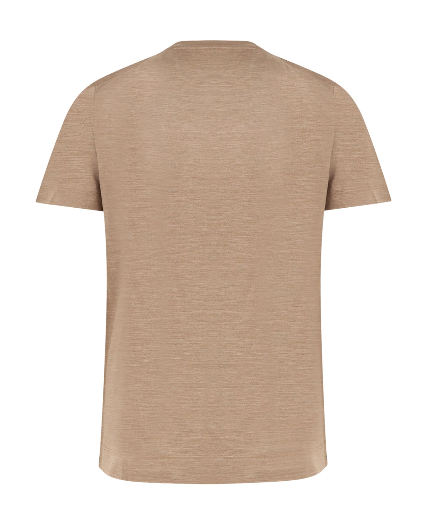 Hugo Boss Cotton And Silk T-shirt - Brown