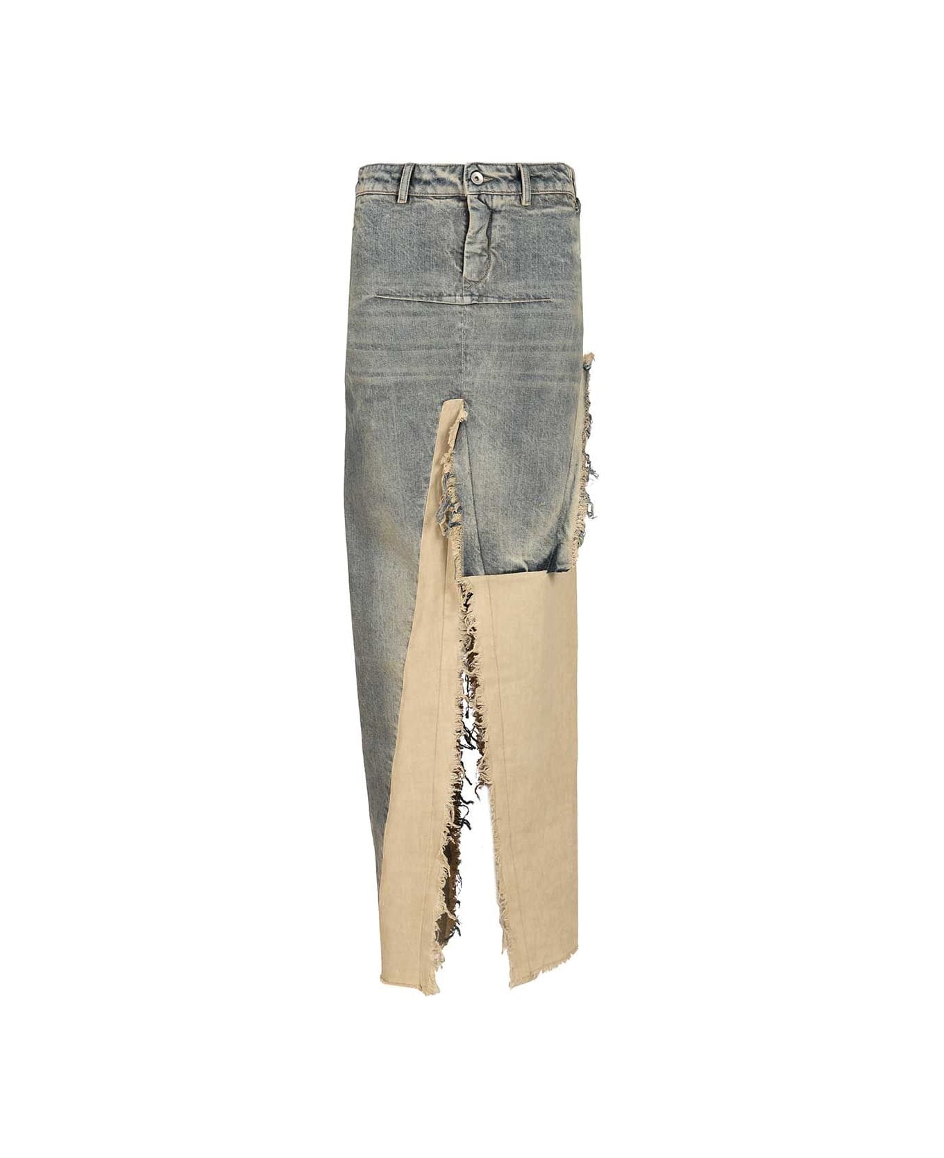 Rick Owens Denim Skirt - HUSTLER/NATURAL