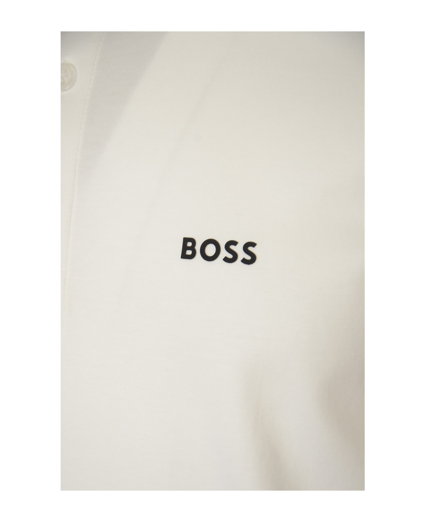Hugo Boss Short-sleeved Cotton Polo Shirt - White