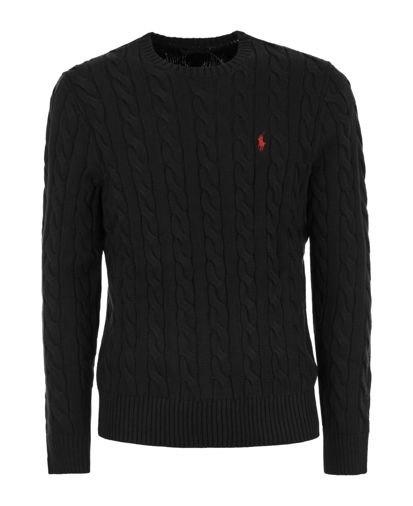 Polo Ralph Lauren Plaited Cotton Jersey - Black