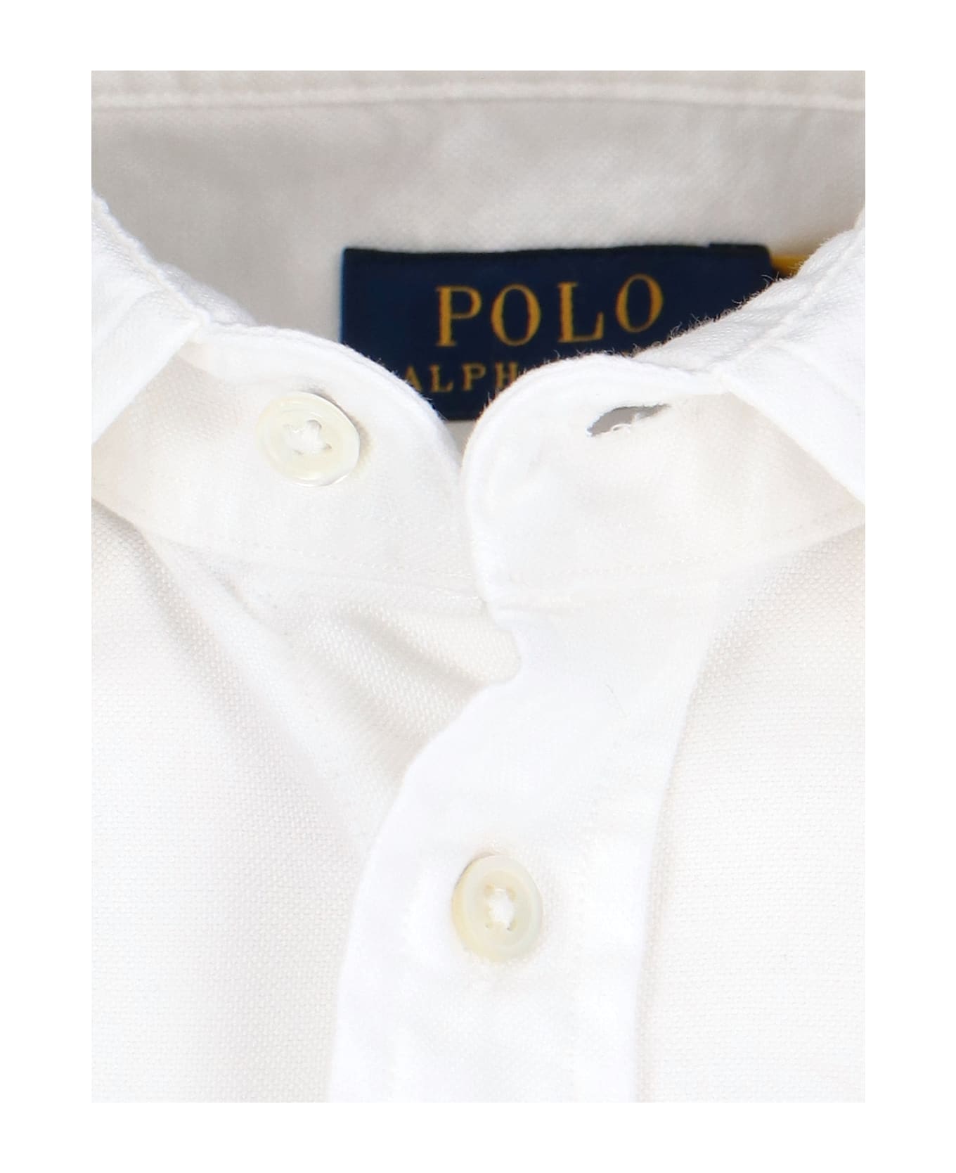 Polo Ralph Lauren 
oxford
 Logo Shirt - White