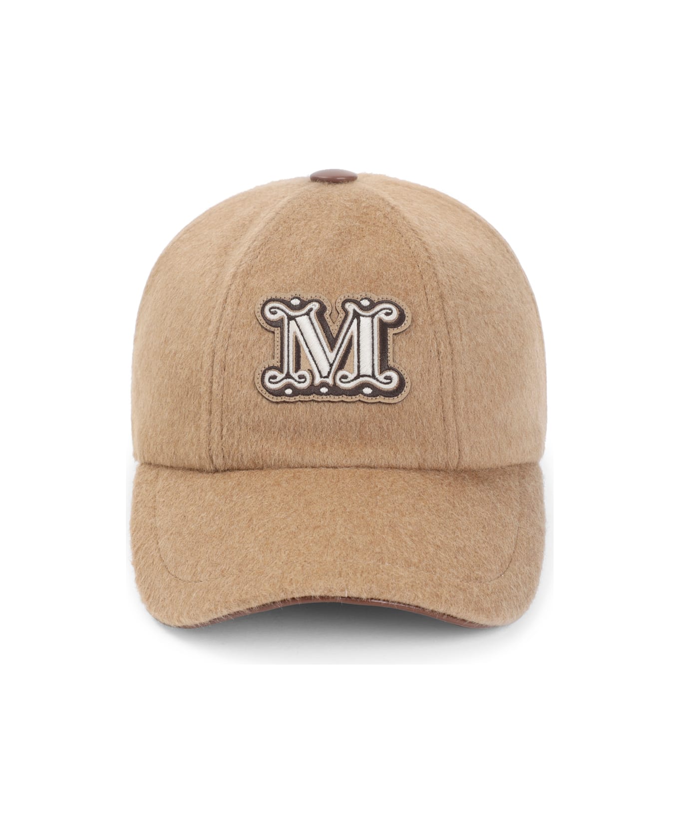 Max Mara Fedora Logo Baseball Hat - Cammello