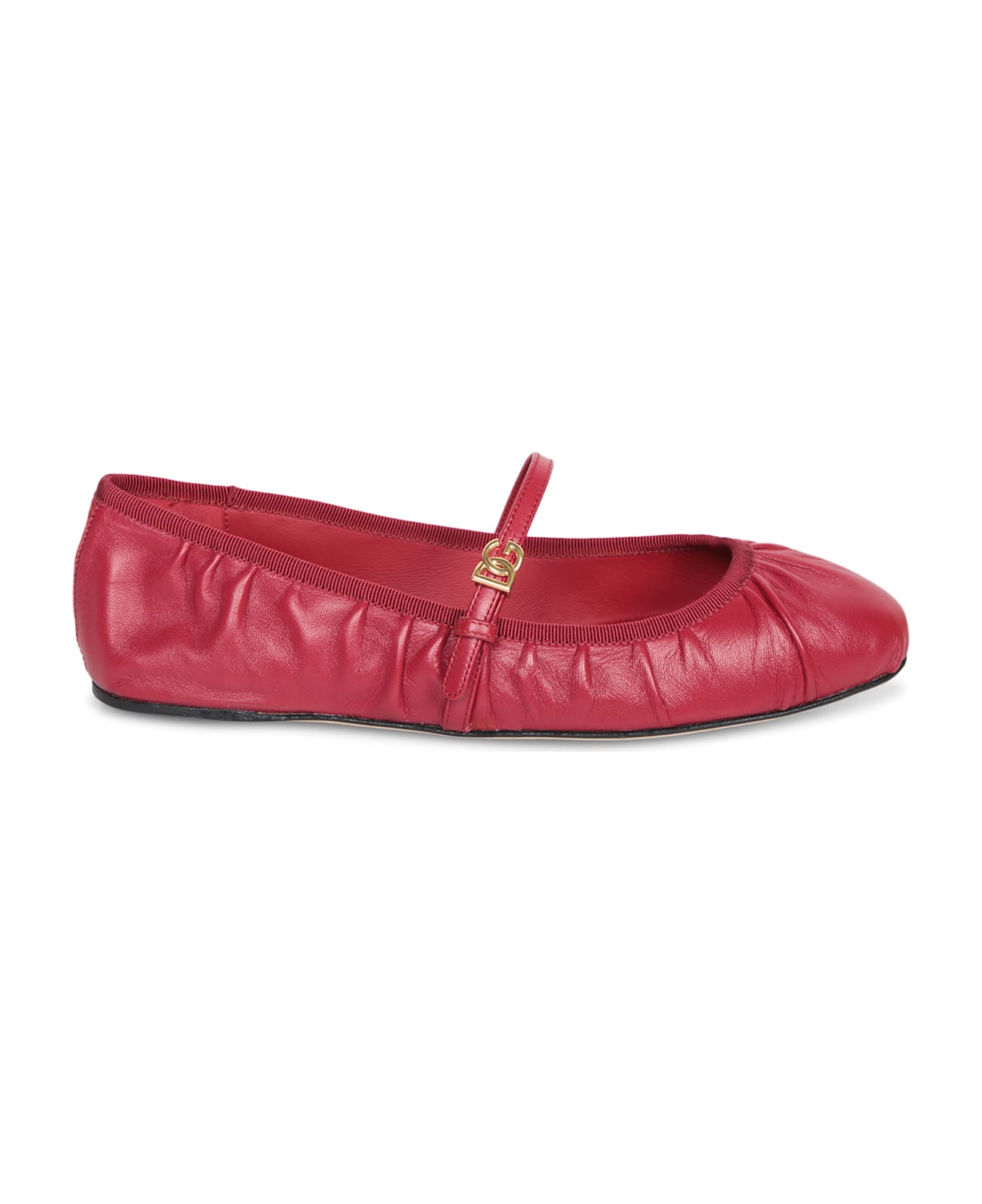 Dolce & Gabbana Ballerina Nappa Seta E Nastro - Rosso