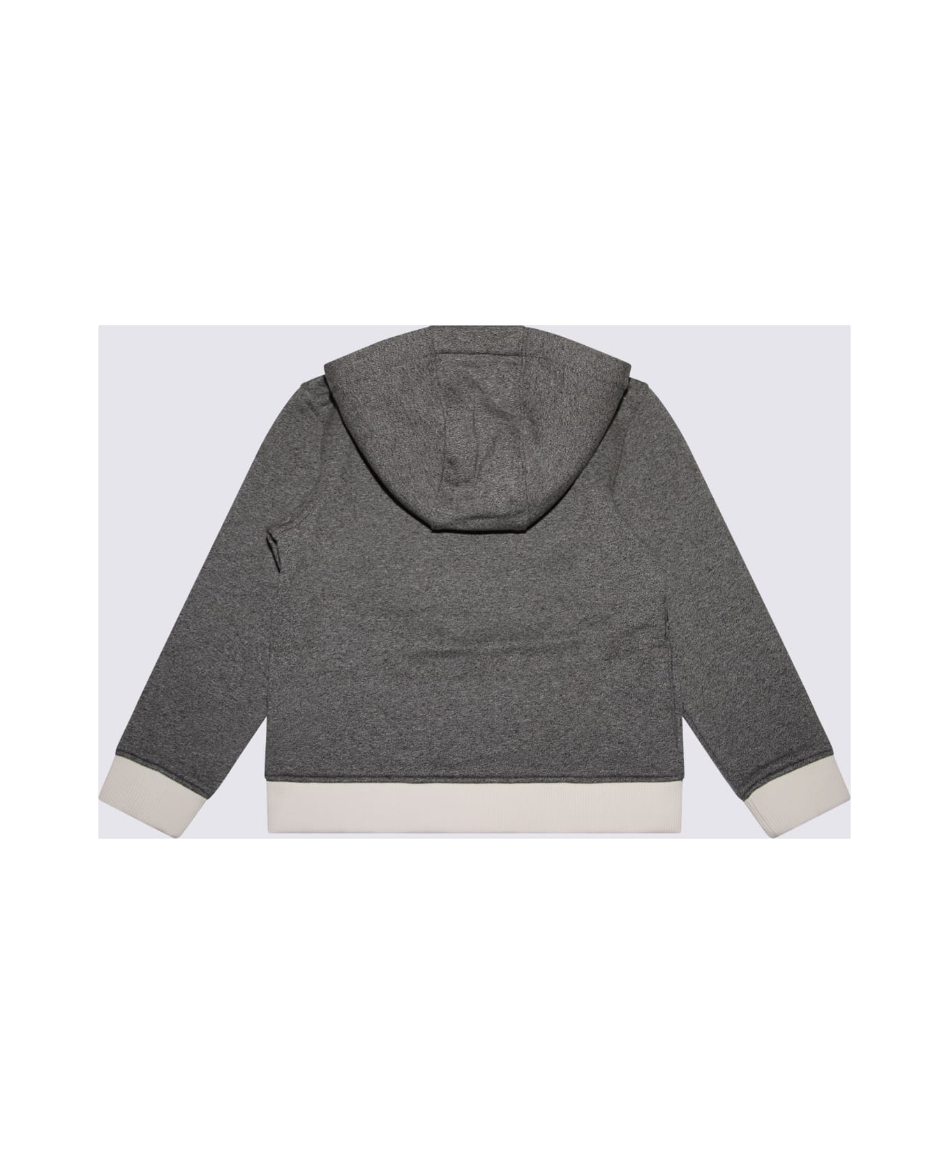 Burberry Grey And White Cotton Sweatshirt - CHARCOAL GREY MELANG