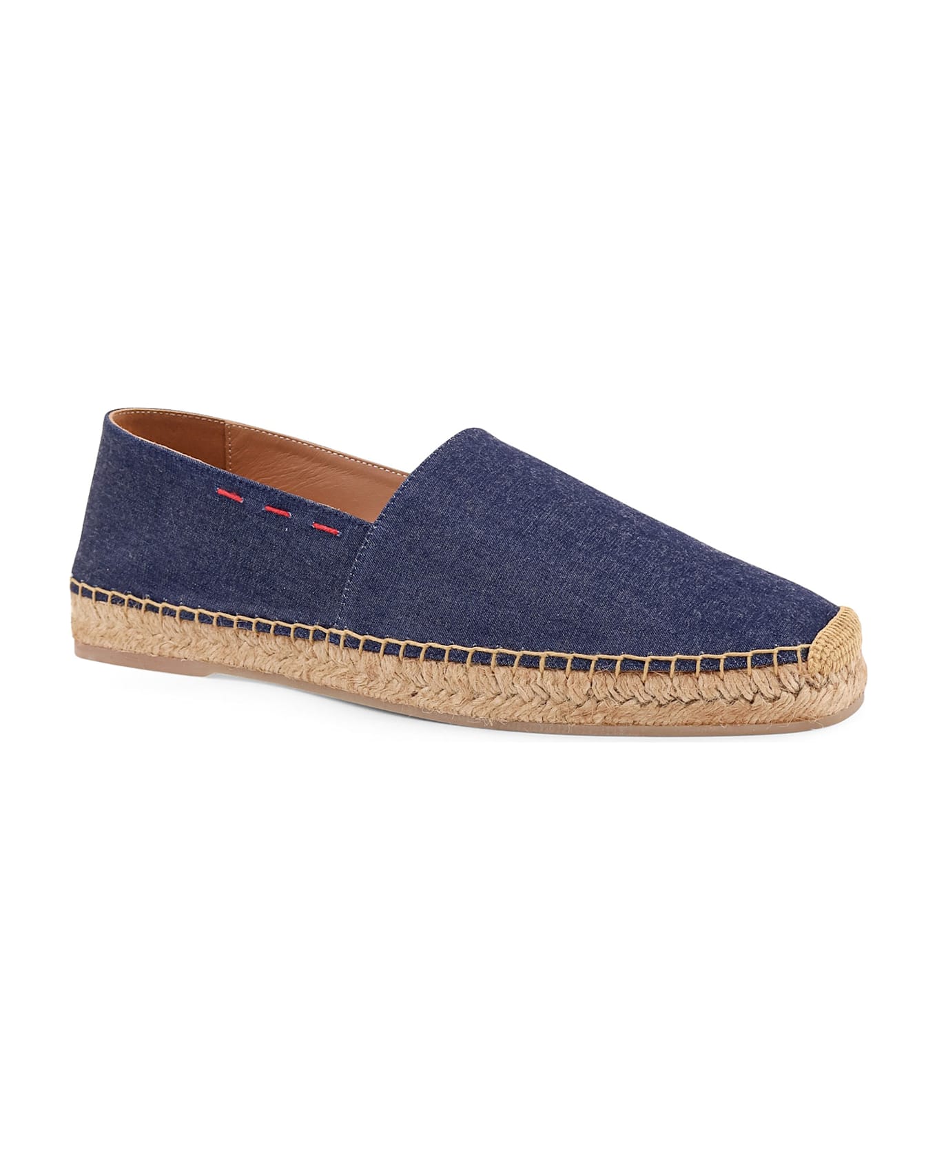 Kiton Denim Espadrillas With Lateral Stitching - Blue