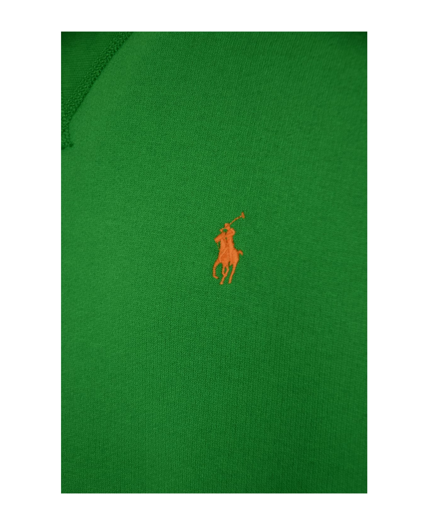 Polo Ralph Lauren Logo Embroidery Ribbed Hoodie - Green