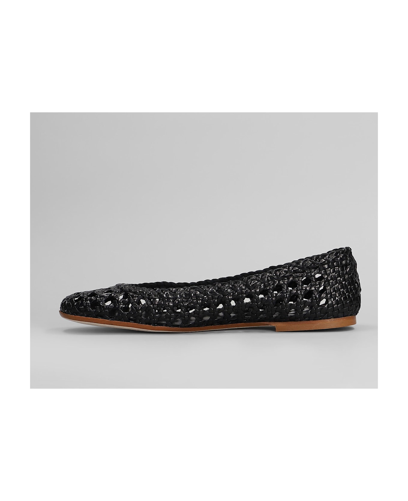 Fabio Rusconi Ballet Flats In Black Leather - black