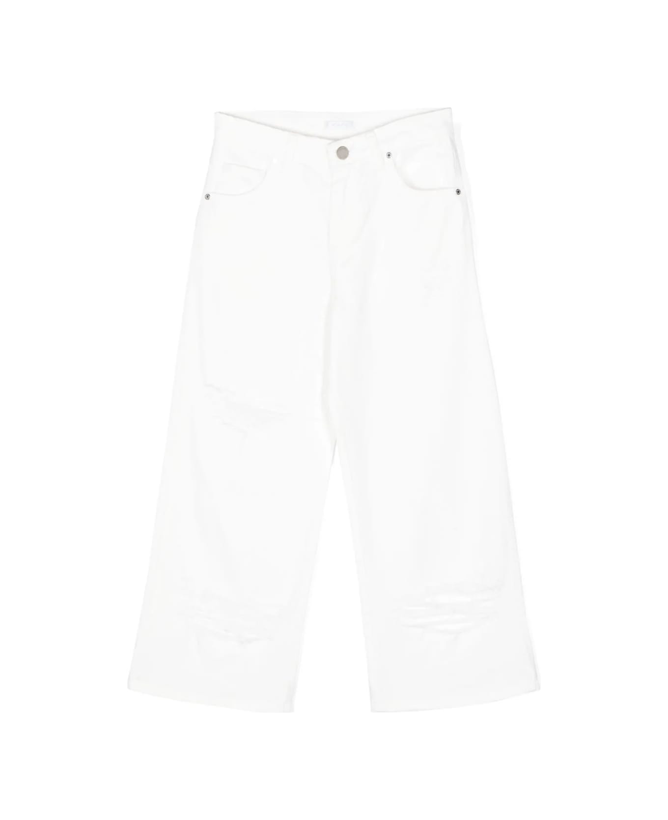 Miss Grant Jeans A Gamba Ampia - White ボトムス
