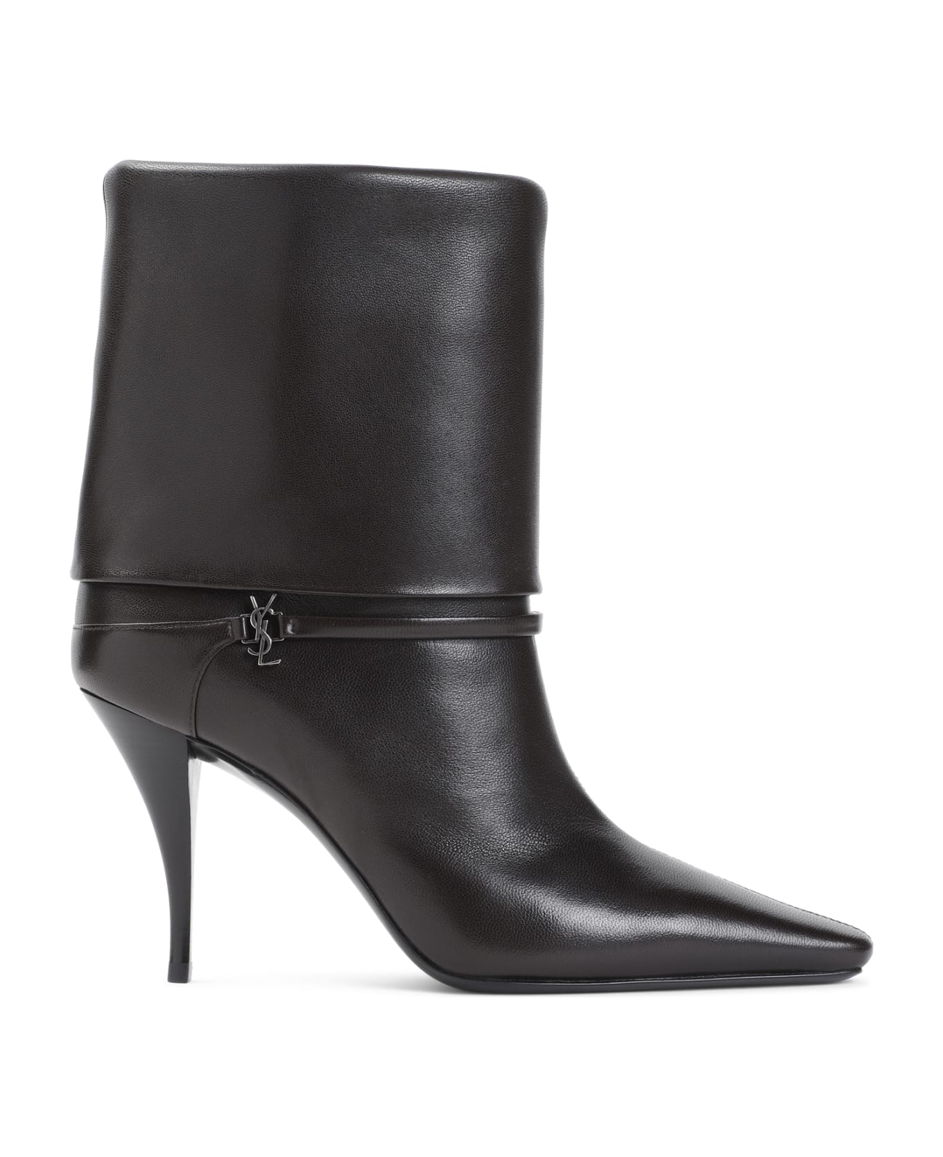 Saint Laurent Vicky Ankle Boots - Harris Eagle Brown