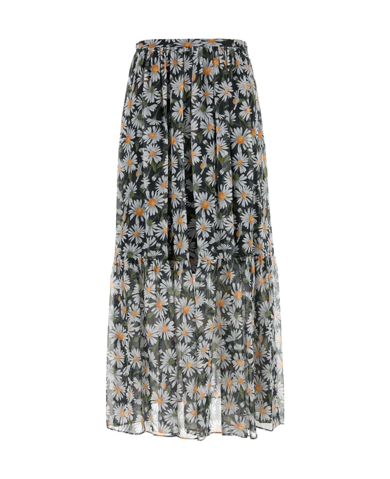 Weekend Max Mara Printed Silk Artello1234 Skirt - ST MARGHERITE