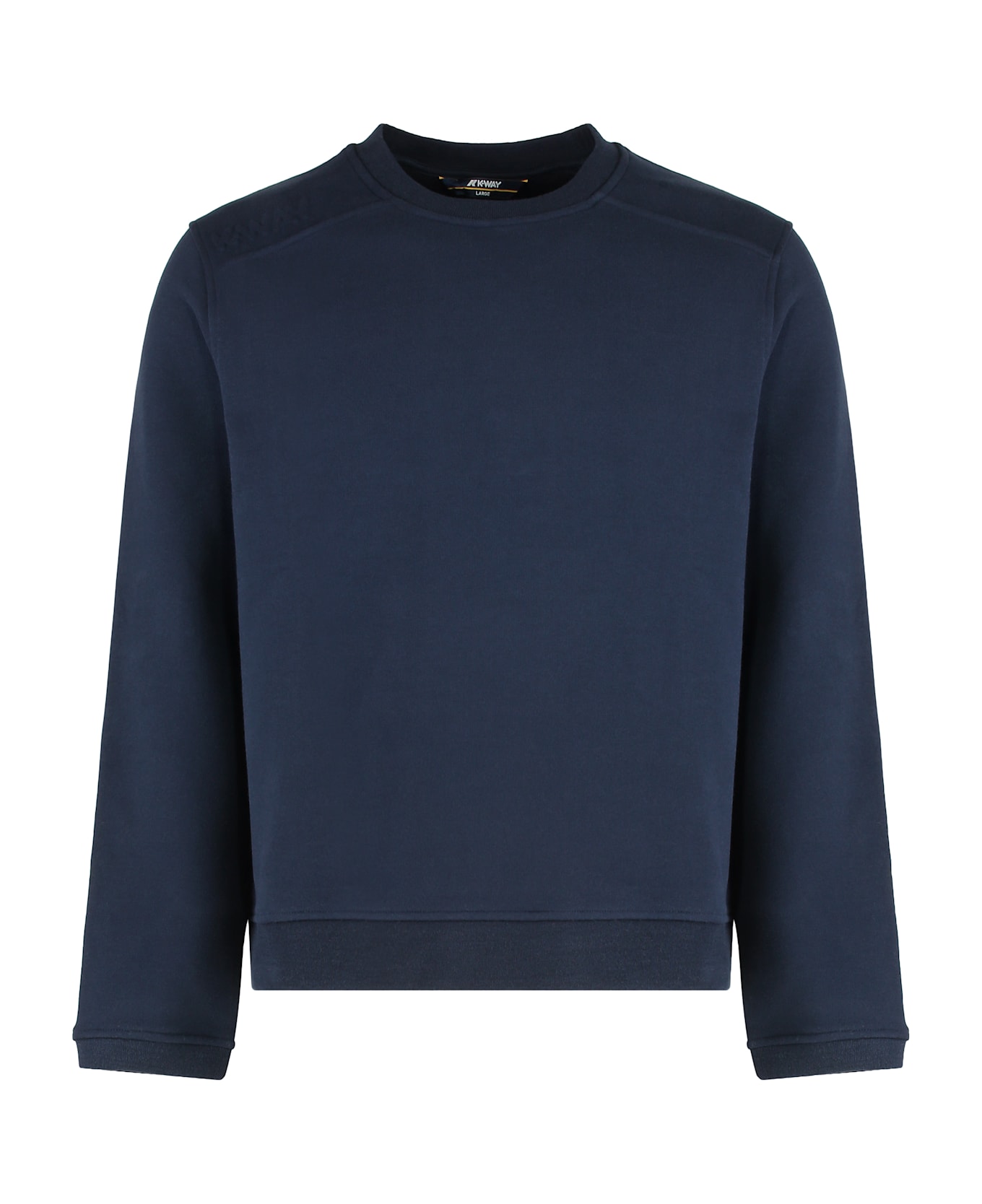K-Way Sweater With A Round Neck Perruel In Cotton And Cashmere. - blue