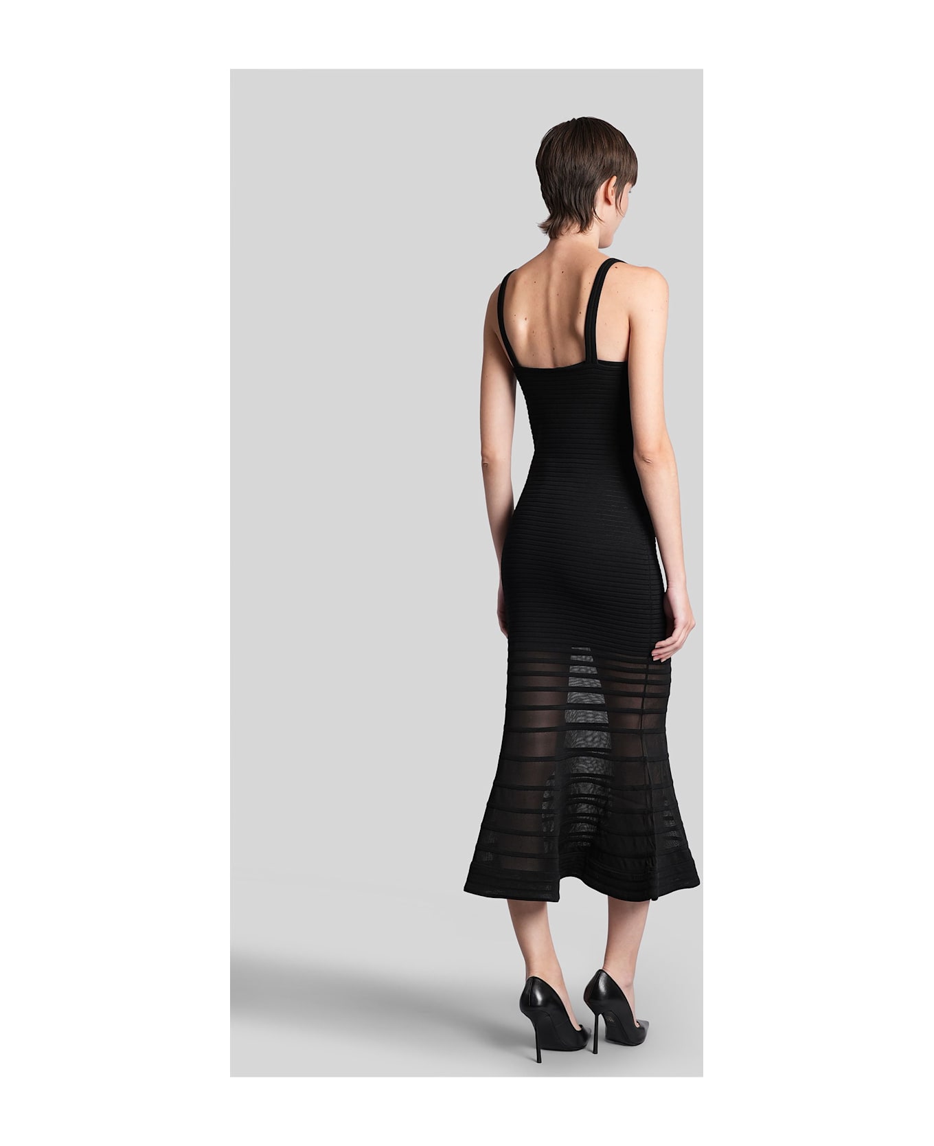 Simkhai Vallarie Long Dress In Black Rayon - Black