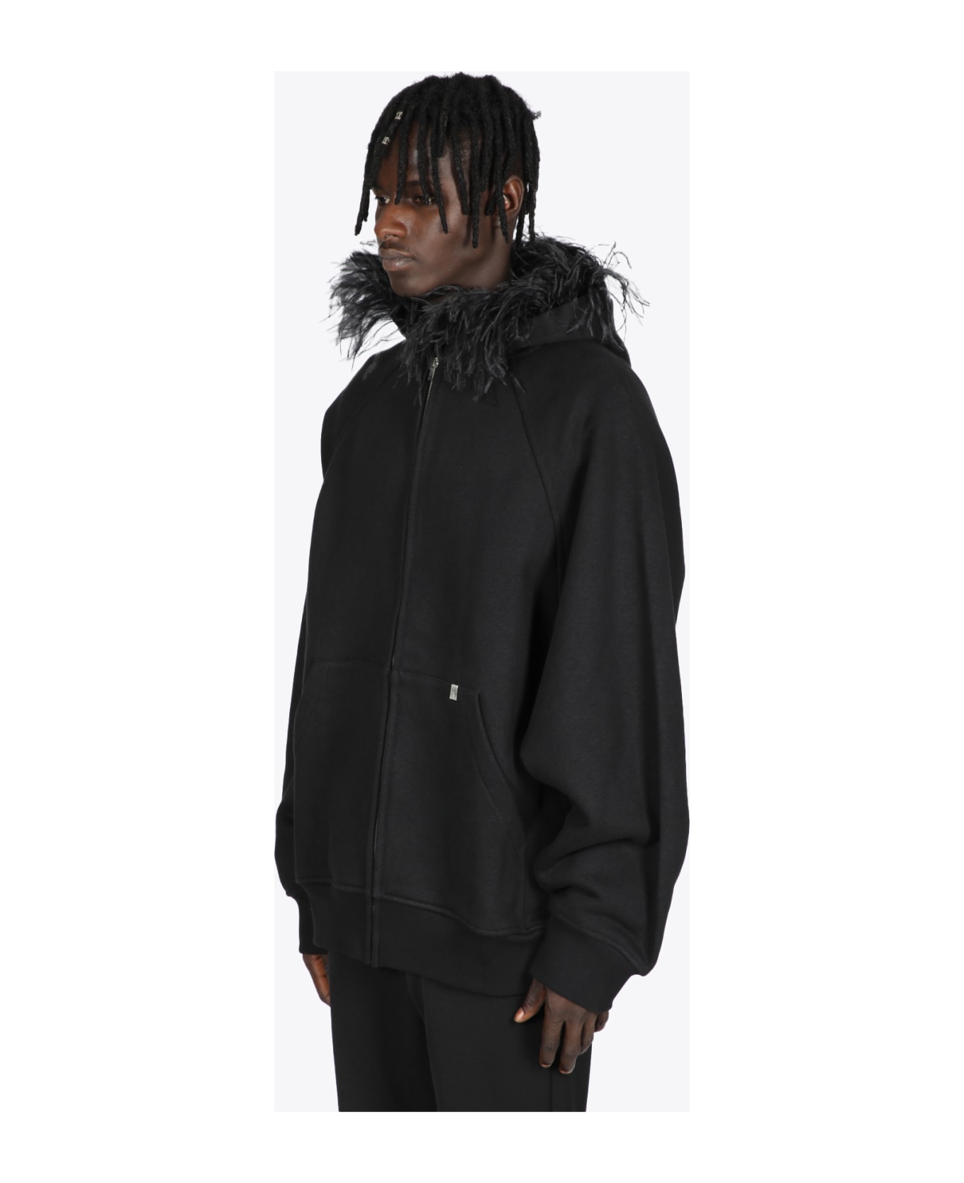 1017 ALYX 9SM Oversized Feathered Hoodie Black oversized hoodie