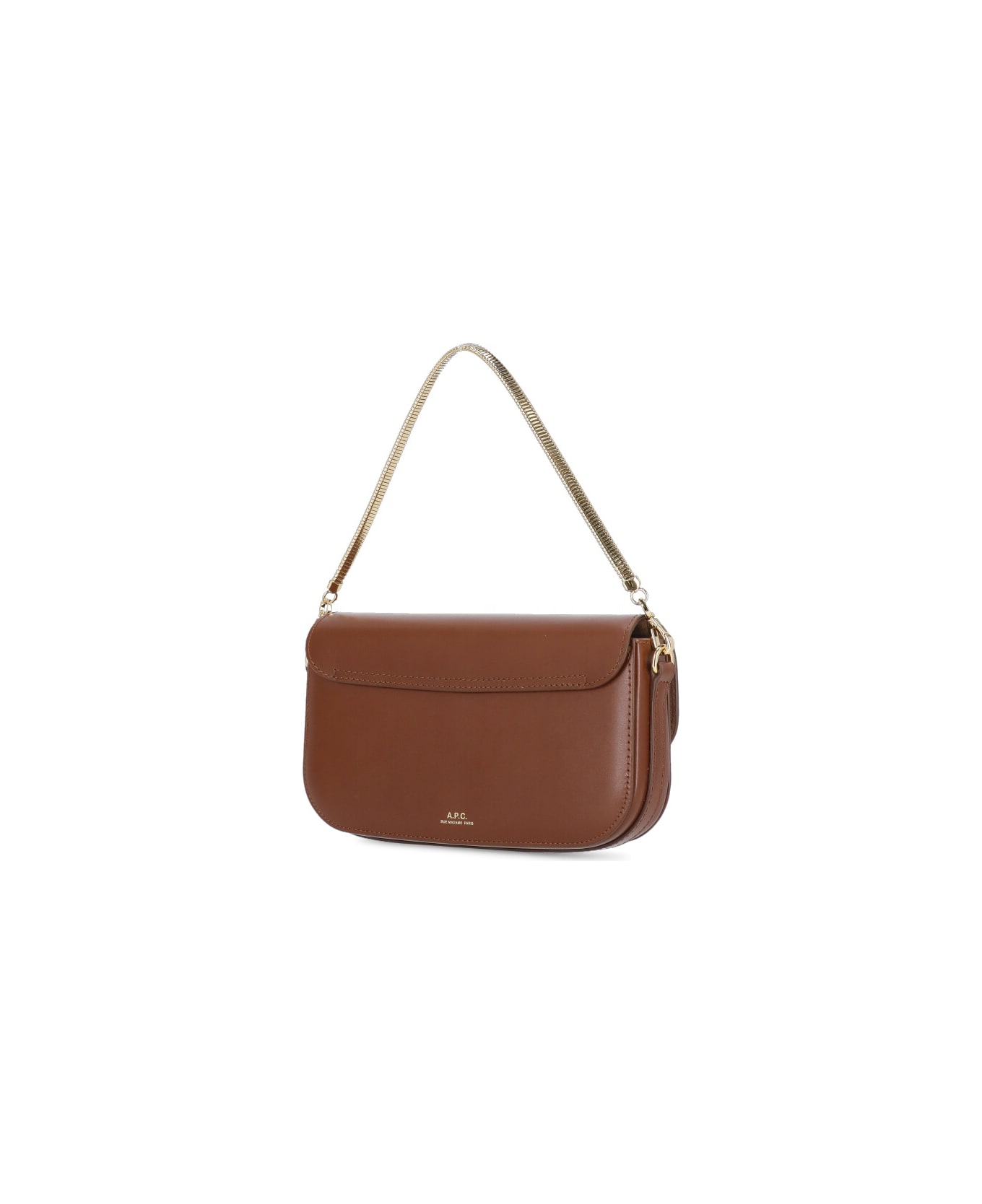 A.P.C. Grace Leather Clutch Bag - Brown ショルダーバッグ