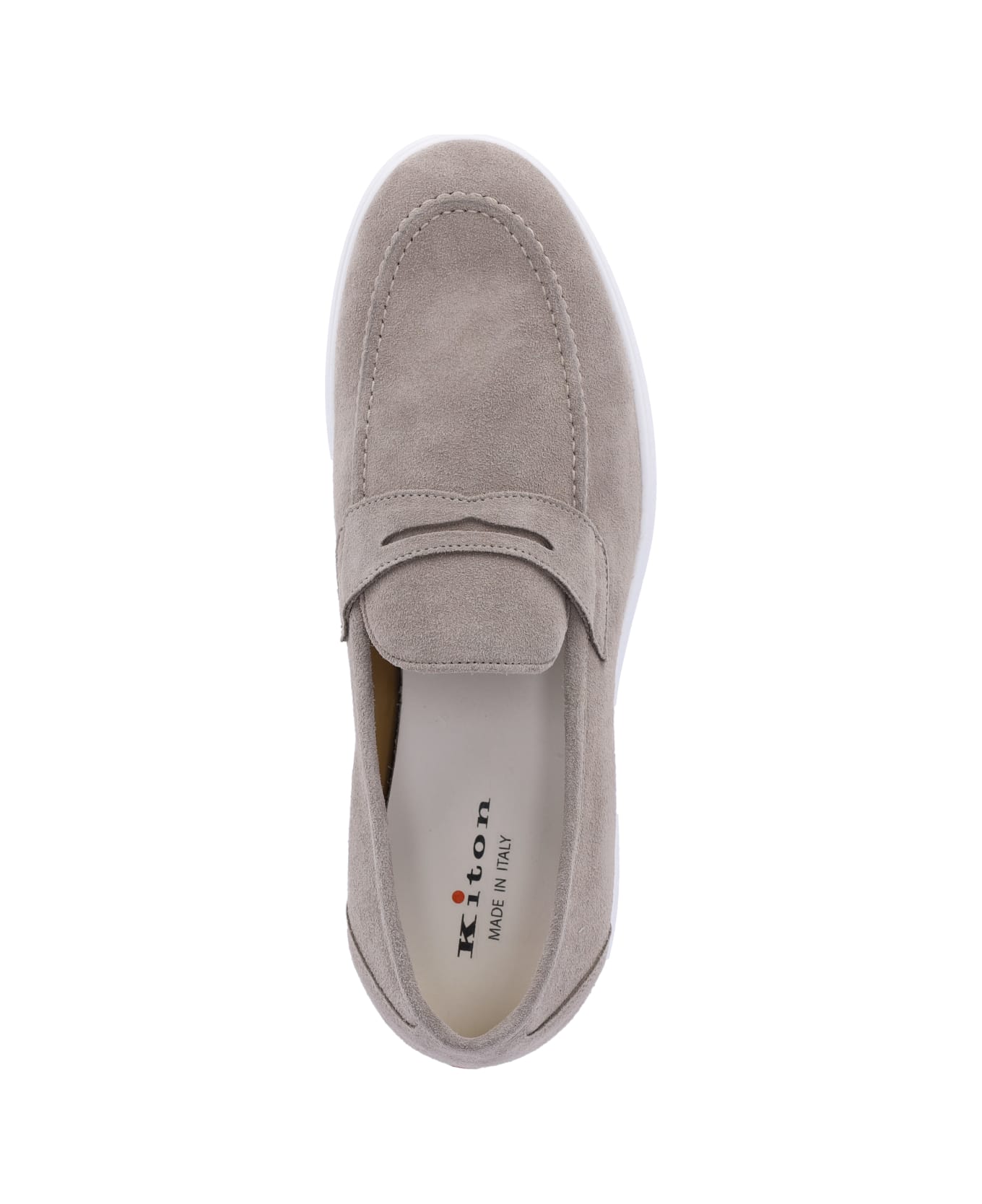 Kiton Suede Loafers - Taupe ローファー＆デッキシューズ