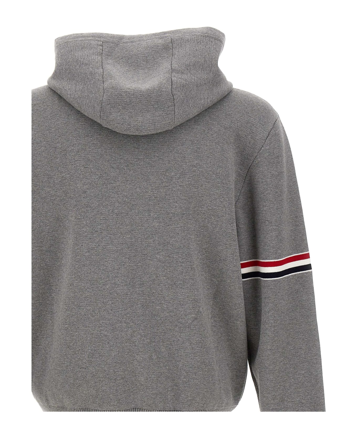 Thom Browne 'milano Stitch Hoodie' Cotton Sweatshirt - Grey