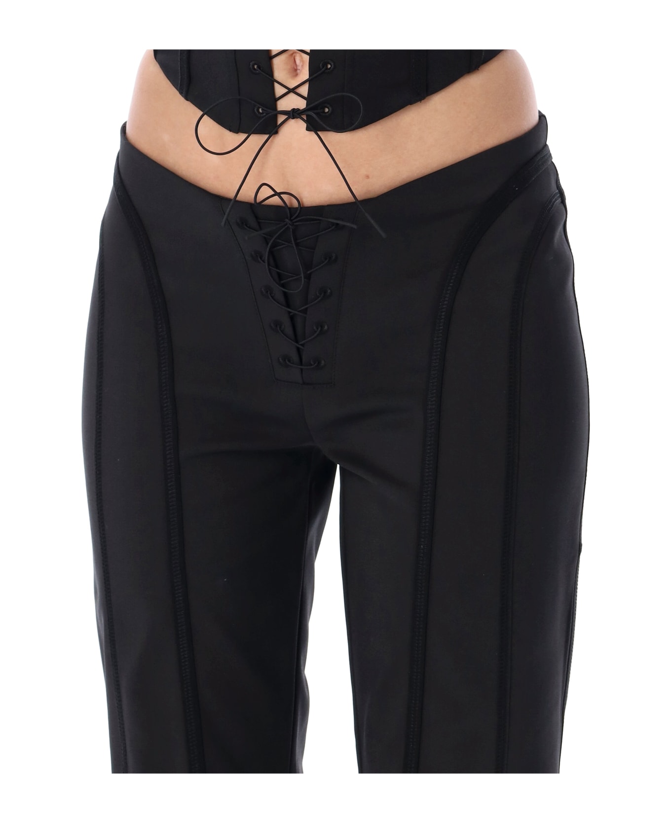 MISBHV Lara Laced Trousers - BLACK