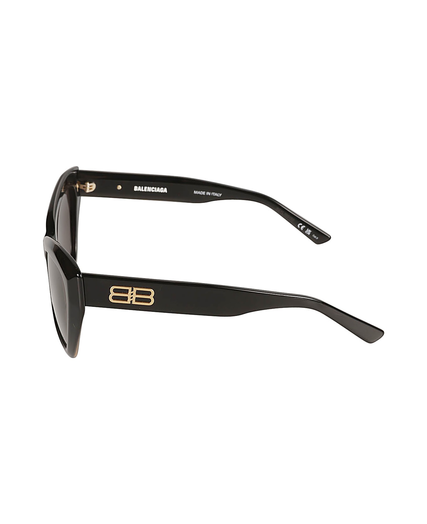 Balenciaga Eyewear Butterfly Frame Bb Plaque Sunglasses - Black/Grey