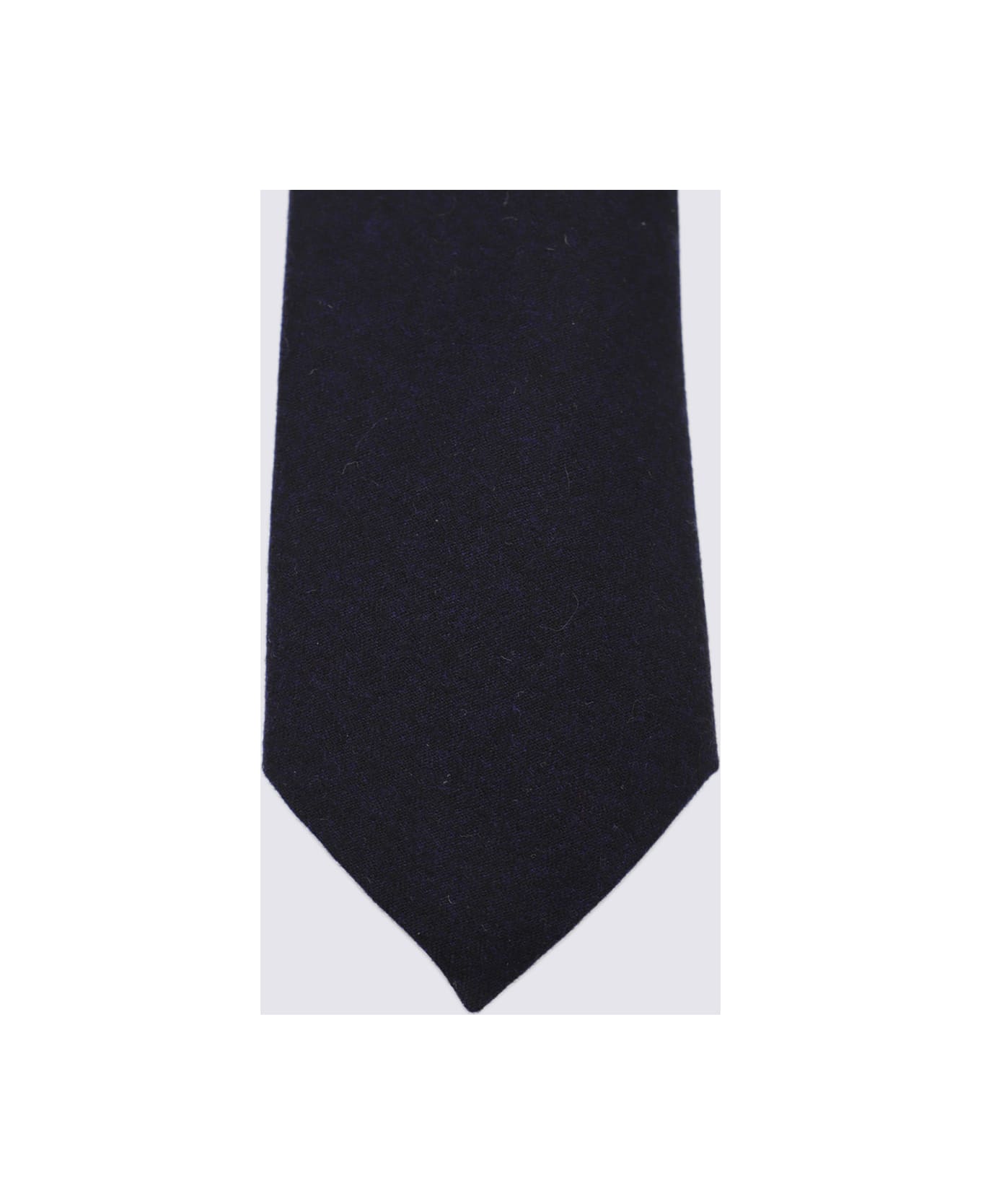 Canali Black Wool Tie