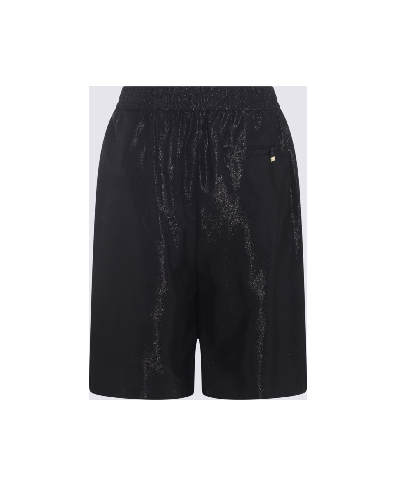 Herno Black Viscose Shorts - Black ショートパンツ