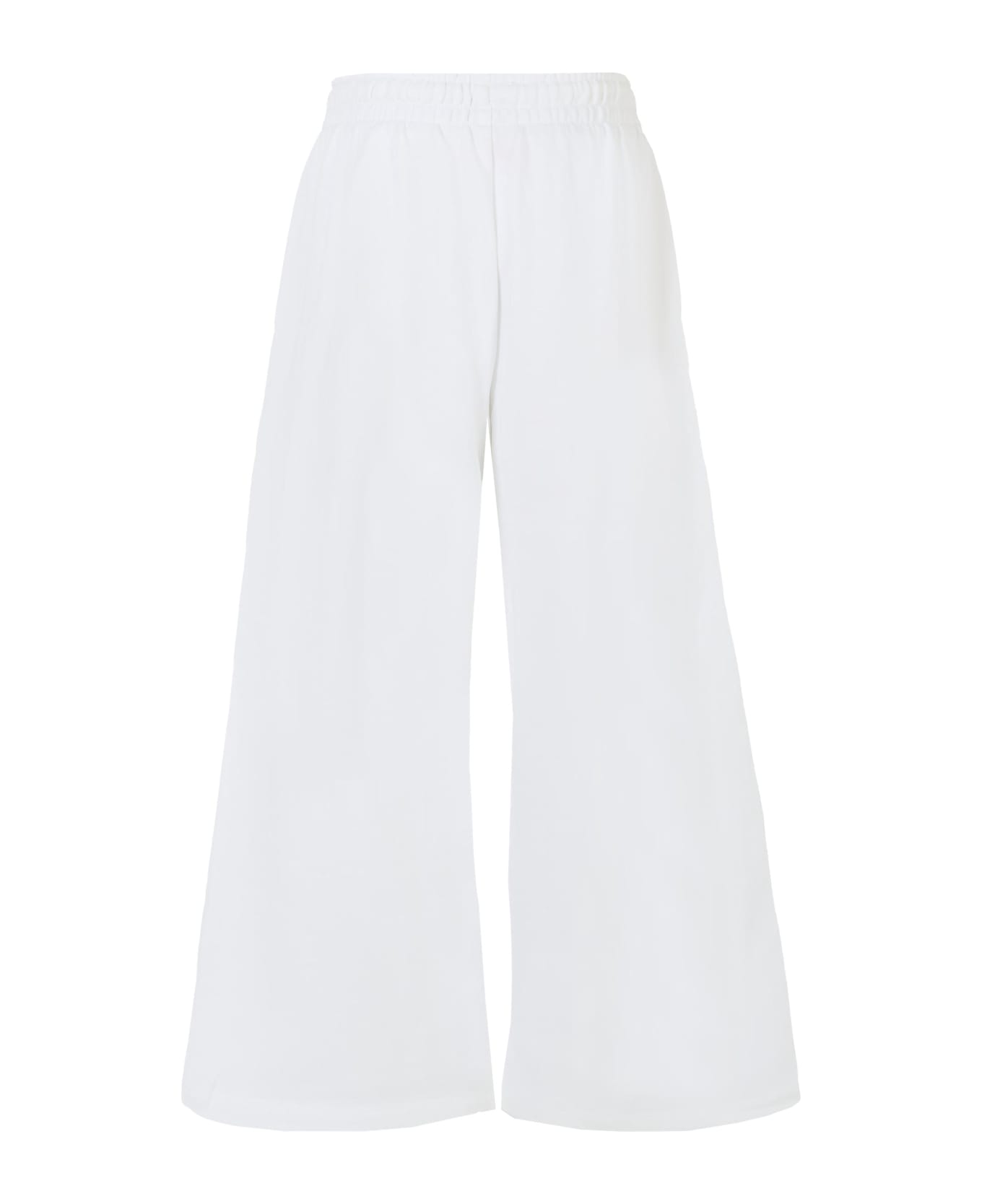 Diesel White Trousers For Girl With Heart - White
