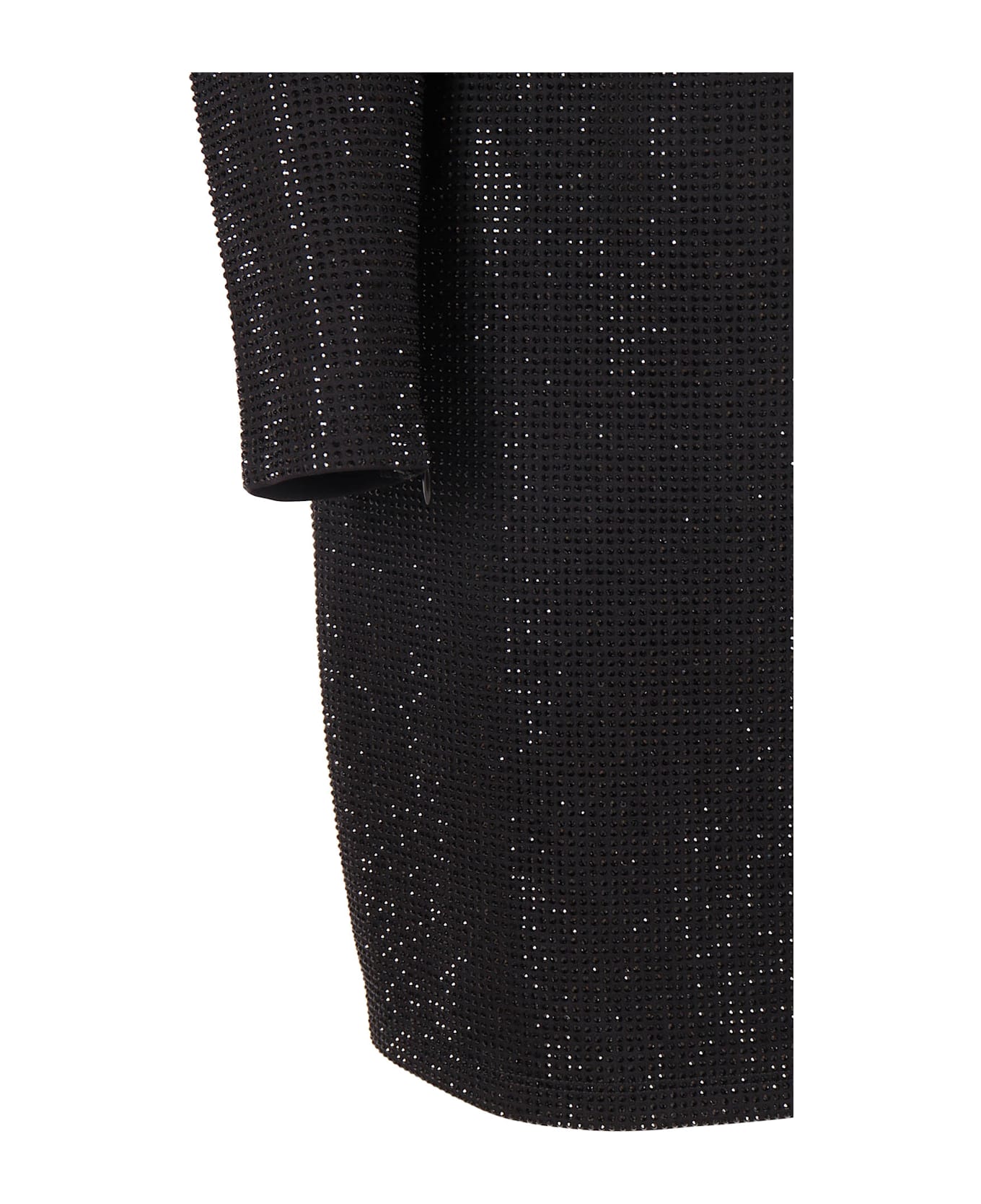 Michael Kors Rhinestone Ls Mini Dress - BLACK