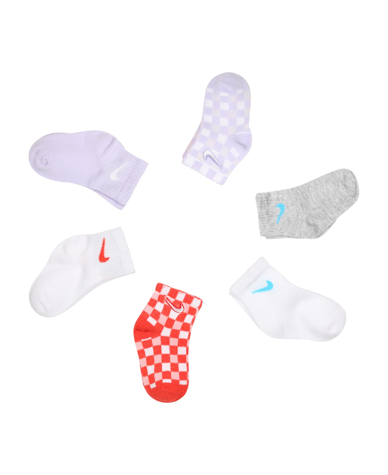 Nike Multicolor Set For Baby Boy With Iconic Swoosh - Multicolor ボディスーツ＆セットアップ