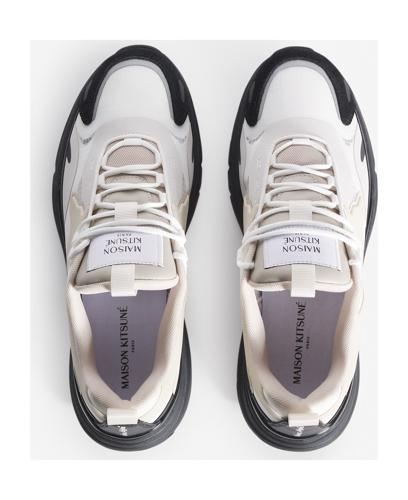 Maison Kitsuné Sora Runners - Black White Bicolor
