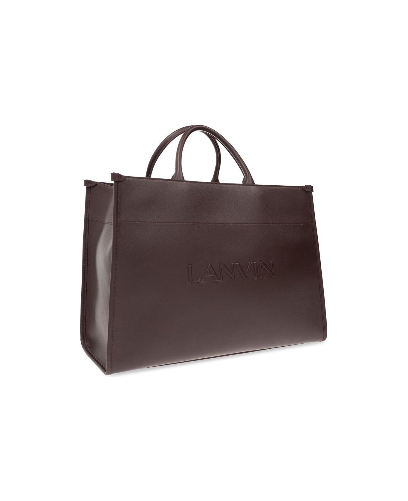 Lanvin Logo Embossed Top Handle Bag - Amarena トートバッグ